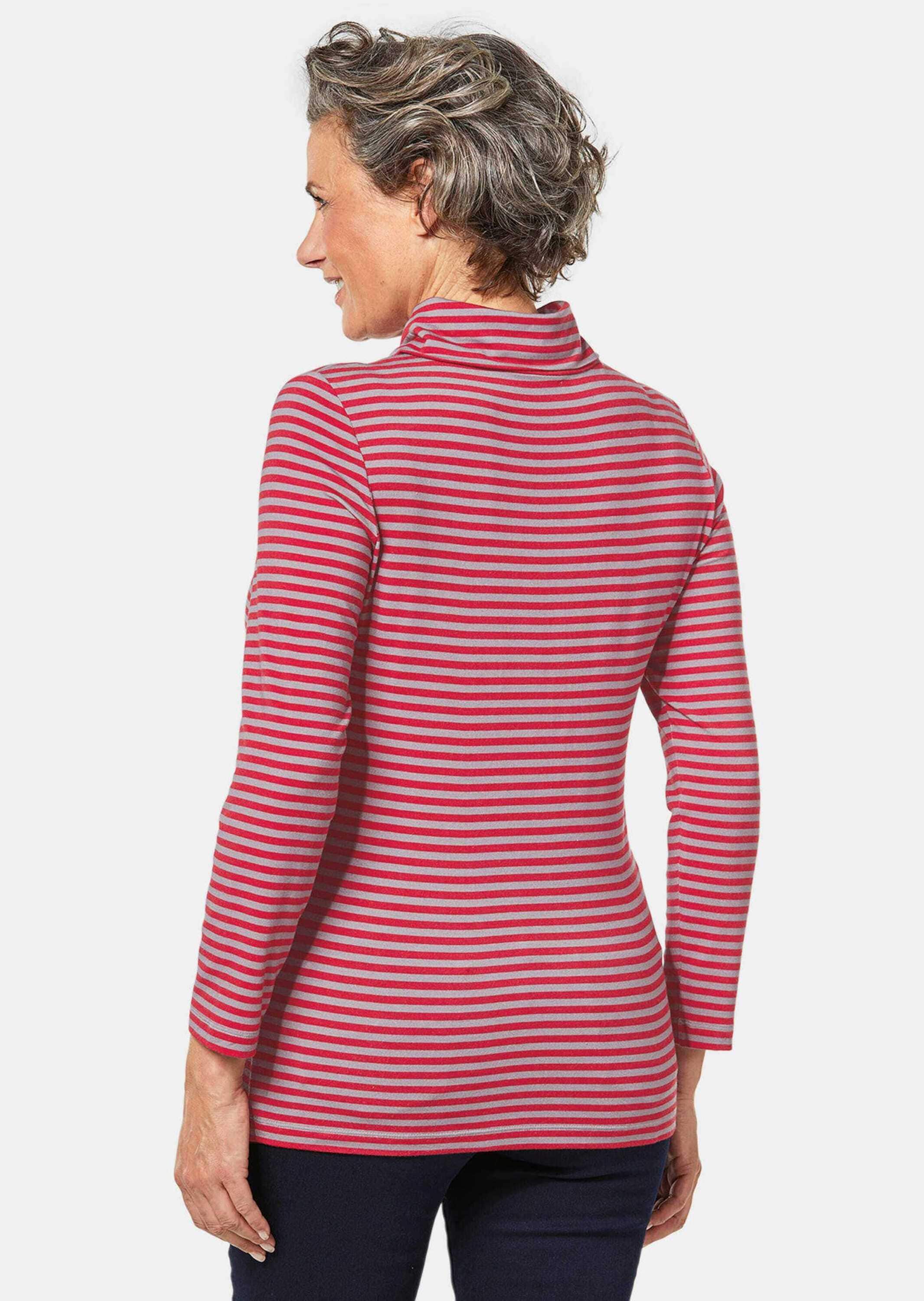 GOLDNER Longpullover »Shirt Hautsympathisches Ringelshirt mit Rollkragen«