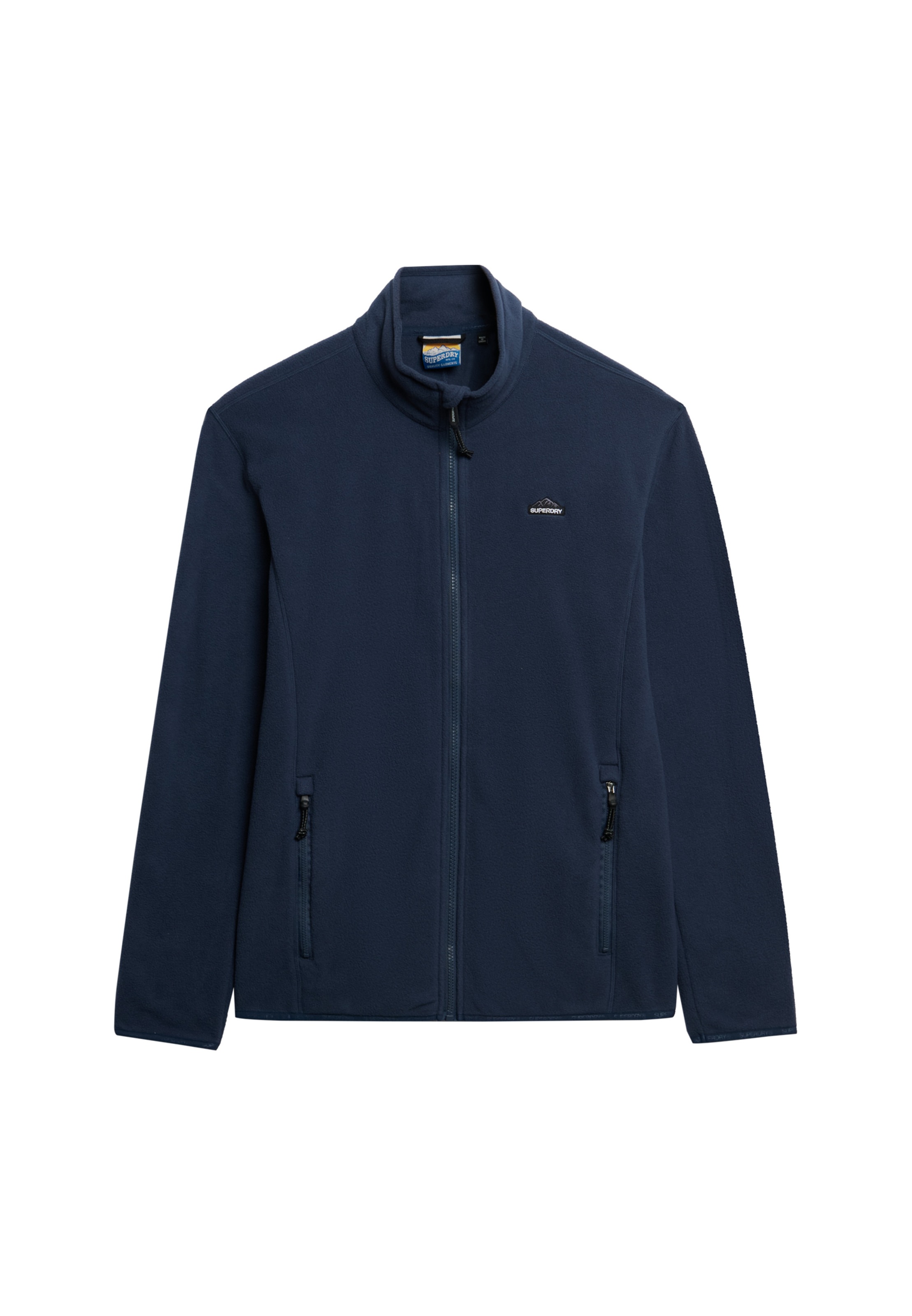 Superdry Fleecejacke »POLAR FLEECE FULL ZIP« mit Kapuze mit Markenlabel, aus Polyester und Kunstfaser, Relaxed Fit, hüftlang