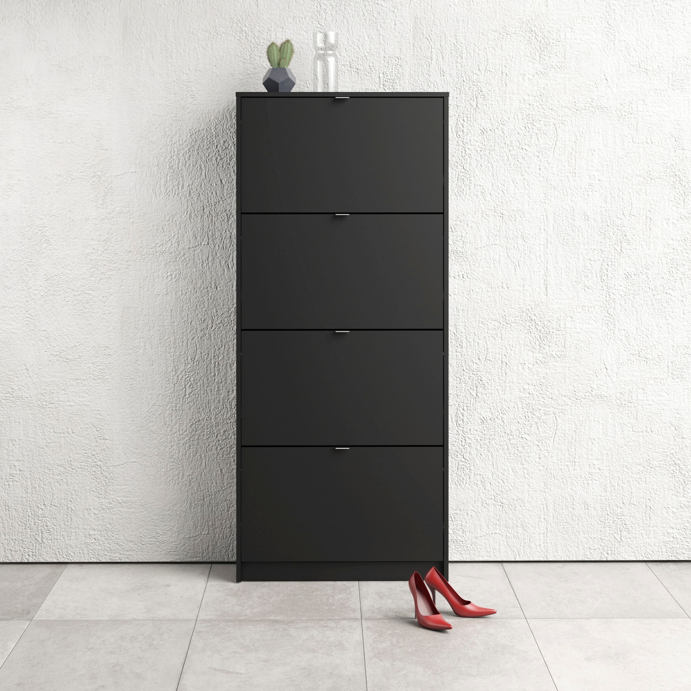 INOSIGN Schuhschrank »Shoes Schuhaufbewahrung, Schuhkommode, Schuhregal,«, mit vier Klappen, 2 Böden, Höhe 162 cm, ca. 24 Paar Schuhe