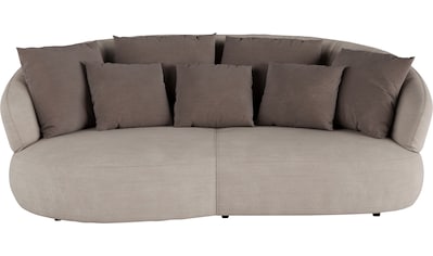 Big-Sofa »La Luna«, Big-Sofa, halbrund, mit weichen Zier- und Rückenkissen