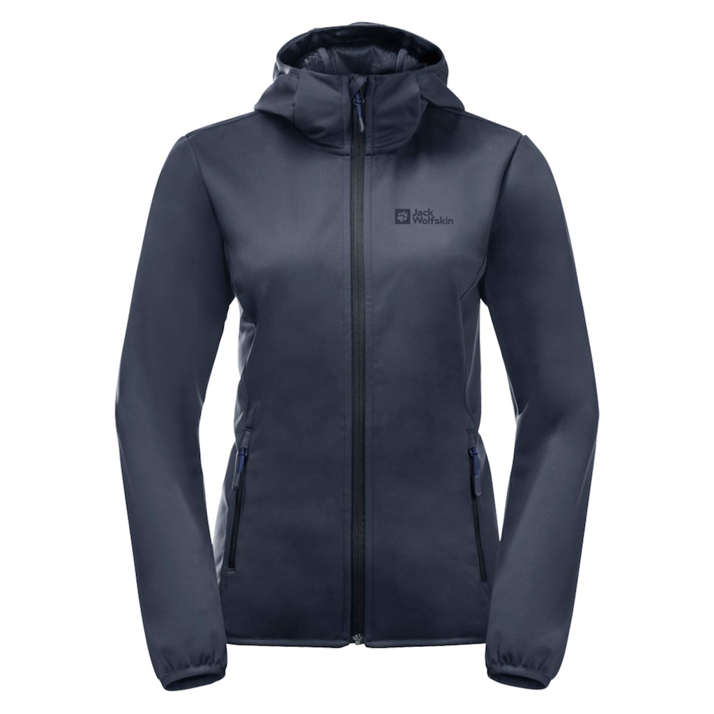 Jack Wolfskin Softshelljacke »WINDHAIN HOODY W«, mit Kapuze