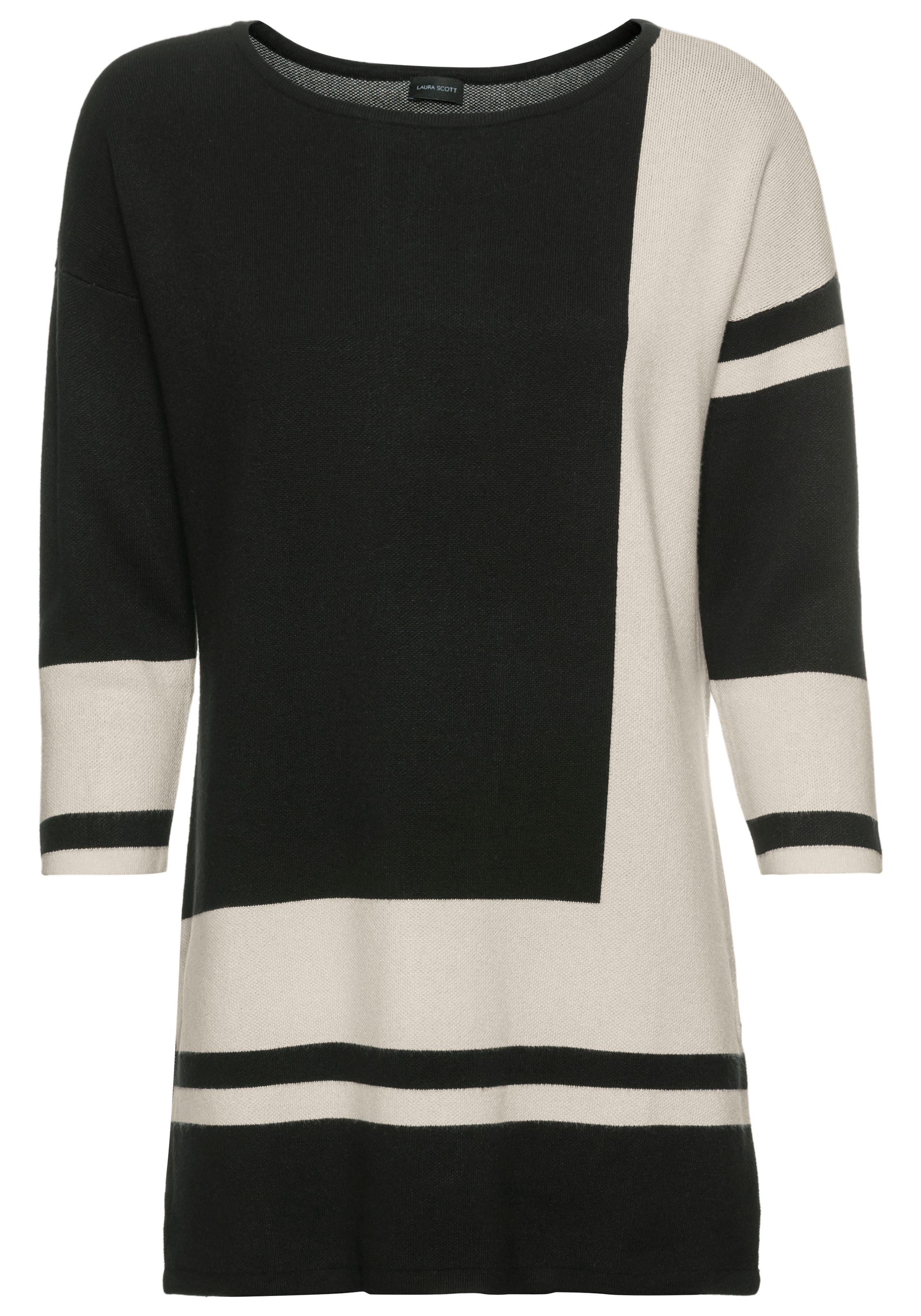Laura Scott Longpullover mit geometrischem Jacquardmuster