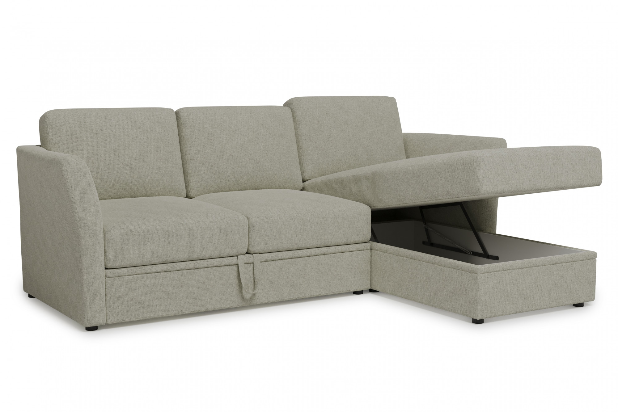 Home affaire Ecksofa »Lavars, L-Form, Schlafsofa«, mit Bettfunktion und Stauraum, in zwei verschiedenen Bezugsqualitäten