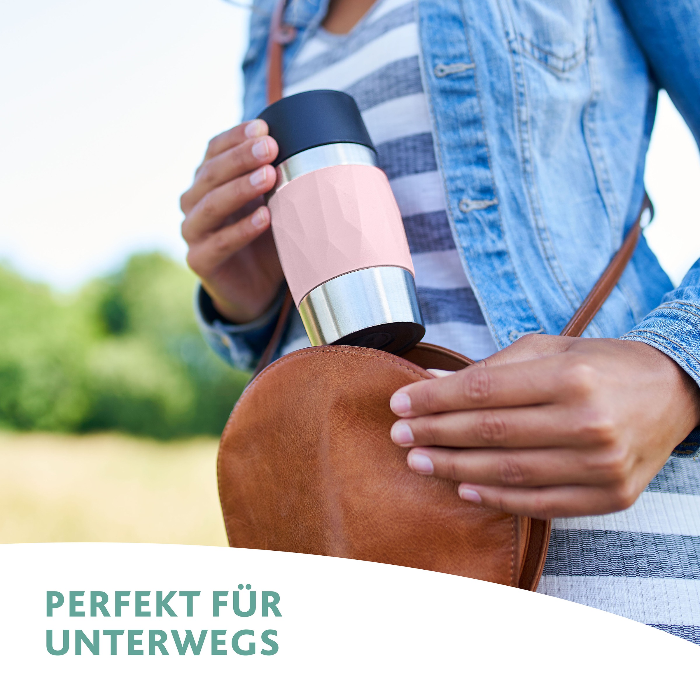 Emsa Thermobecher »Travel Mug Compact«, 0,3L, Edelstahl, 3h warm/6h kalt, 360°Trinköffnung, spülmaschinenfest