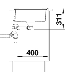 Blanco Küchenspüle »AXIS III 5 S-IF«, mit Glasschneidebrett und Edelstahlschale