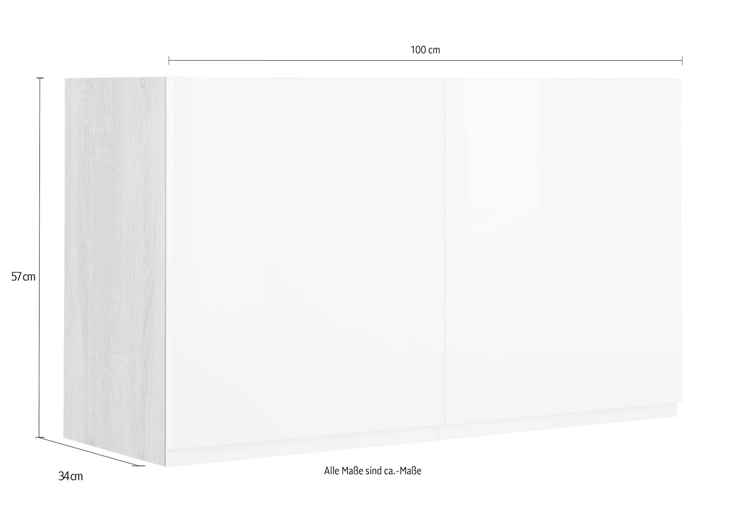 KOCHSTATION Hängeschrank »KS-Virginia« 100 cm breit, mit 2 Türen