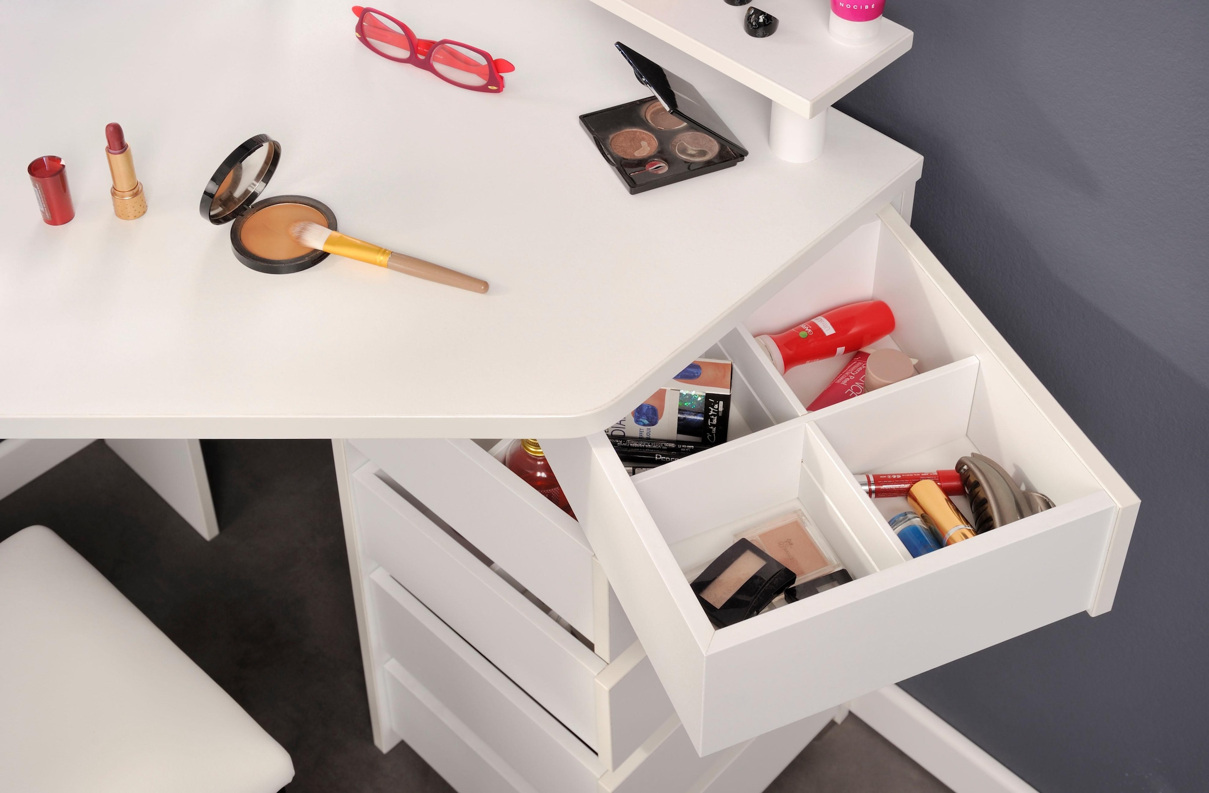 Parisot Jugendzimmer-Set »Sleep«, (Set, 2 tlg., Stauraumbett und Schminktisch), Stauraumbett und Schminktisch