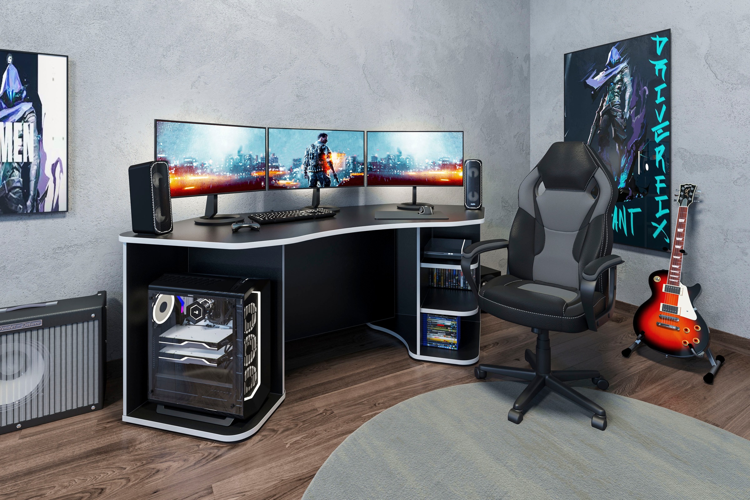 Homexperts Chefsessel »Manta«, Kunstleder-Netzstoff, Gamingchair passend zum Gamingtisch Tron