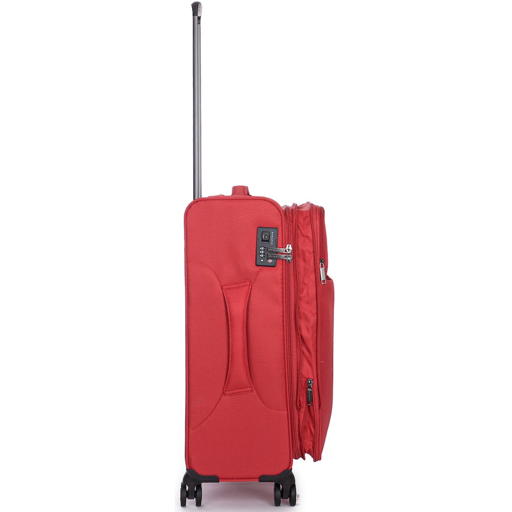 Stratic Weichgepäck-Trolley »Stratic Light + M, red«, 4 Rollen