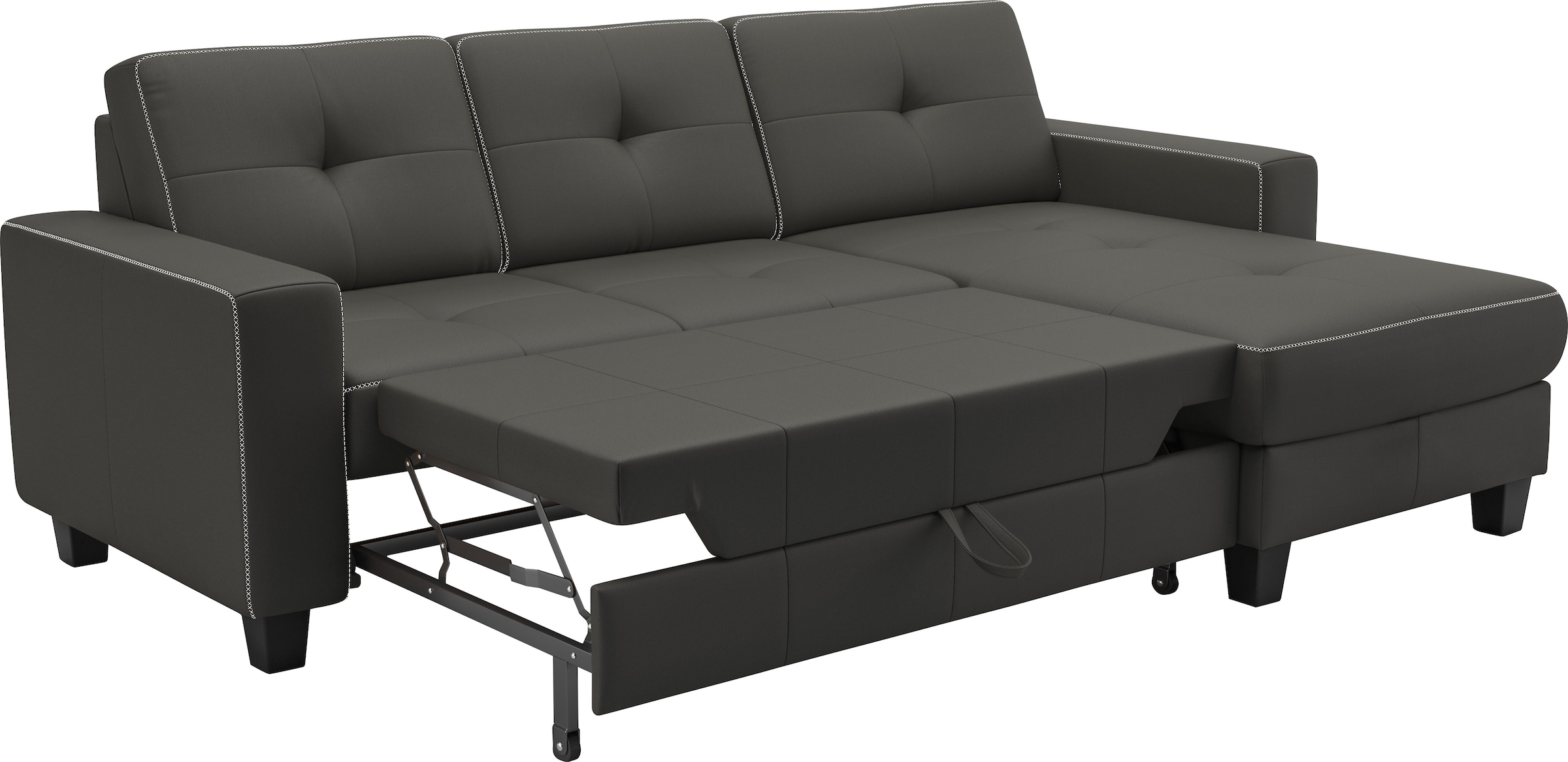 Places of Style Ecksofa »Varese«, wahlweise mit Bettfunktion und Bettkasten