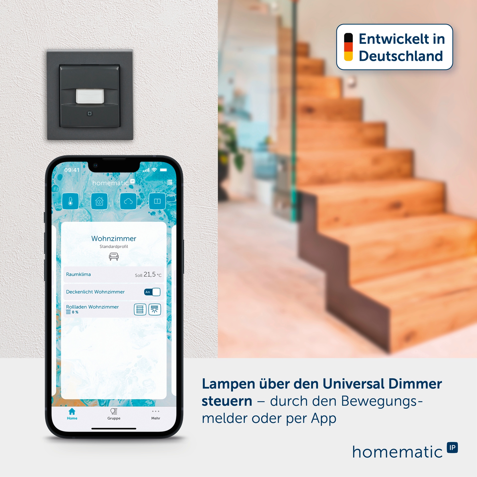 Homematic IP Smart-Home-Zubehör »Universal Dimmeraufsatz – Bewegungsmelder«