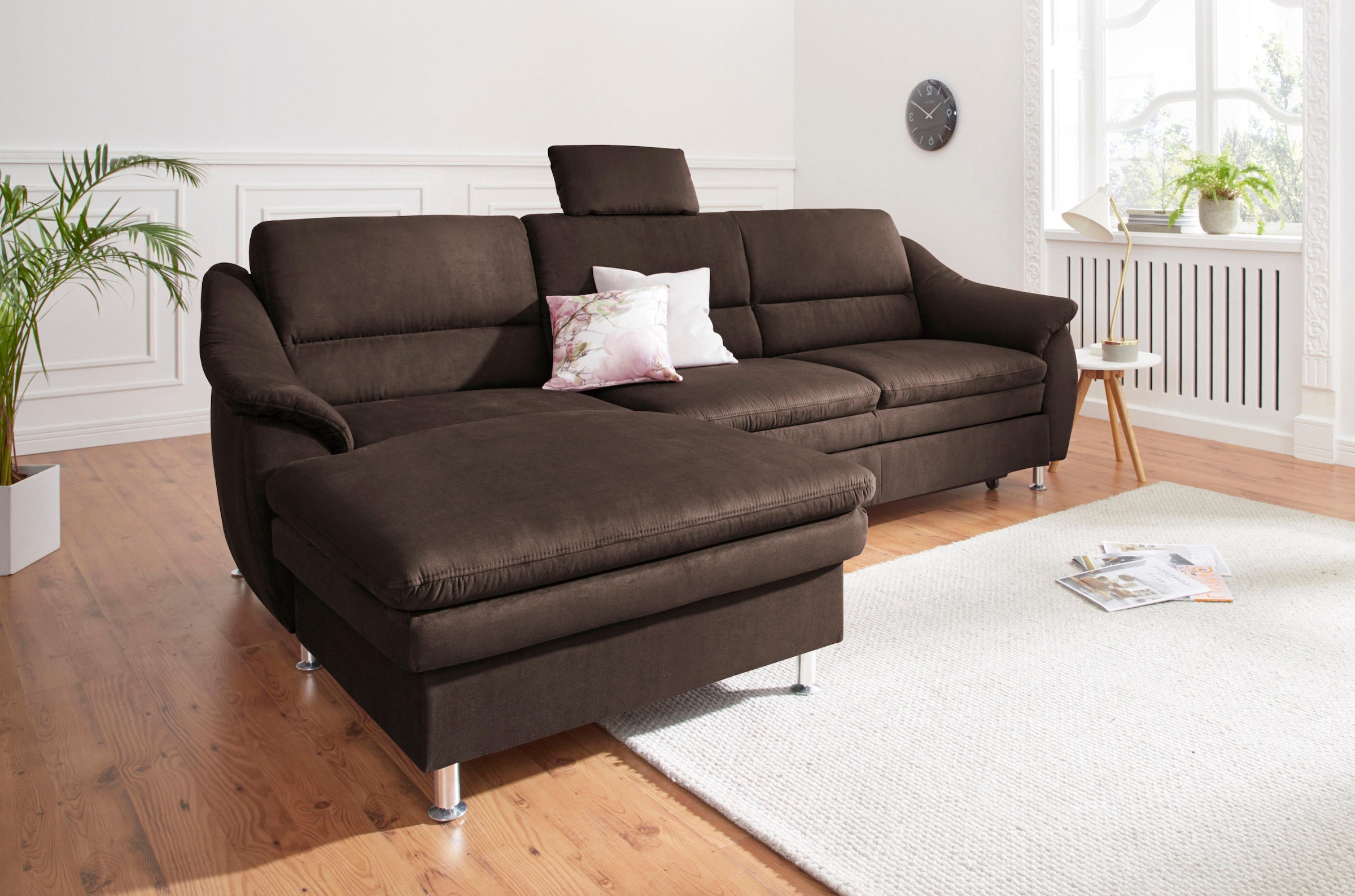 sit&more Ecksofa »Cardoso L-Form« mit Federkern, wahlweise mit Bettfunktion