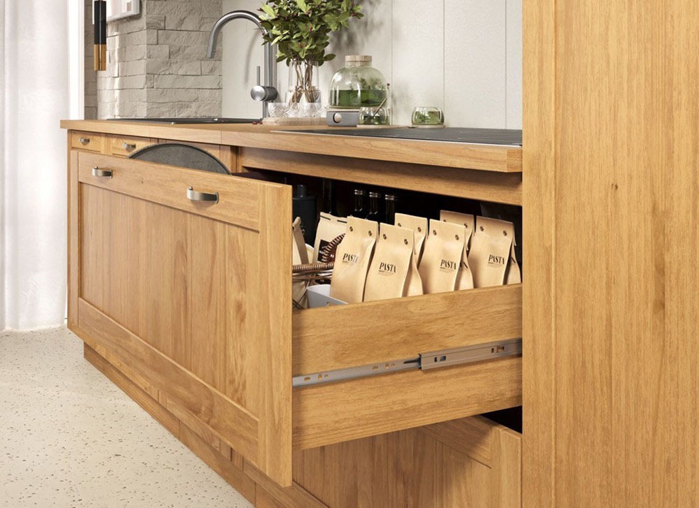 Home affaire Küchenzeile »Teramo« Set, Kombinierbar mit anderen Möbelstücken der Serie Teramo,  Breite 315 cm, Kiefer massiv, mit Arbeitsplatte