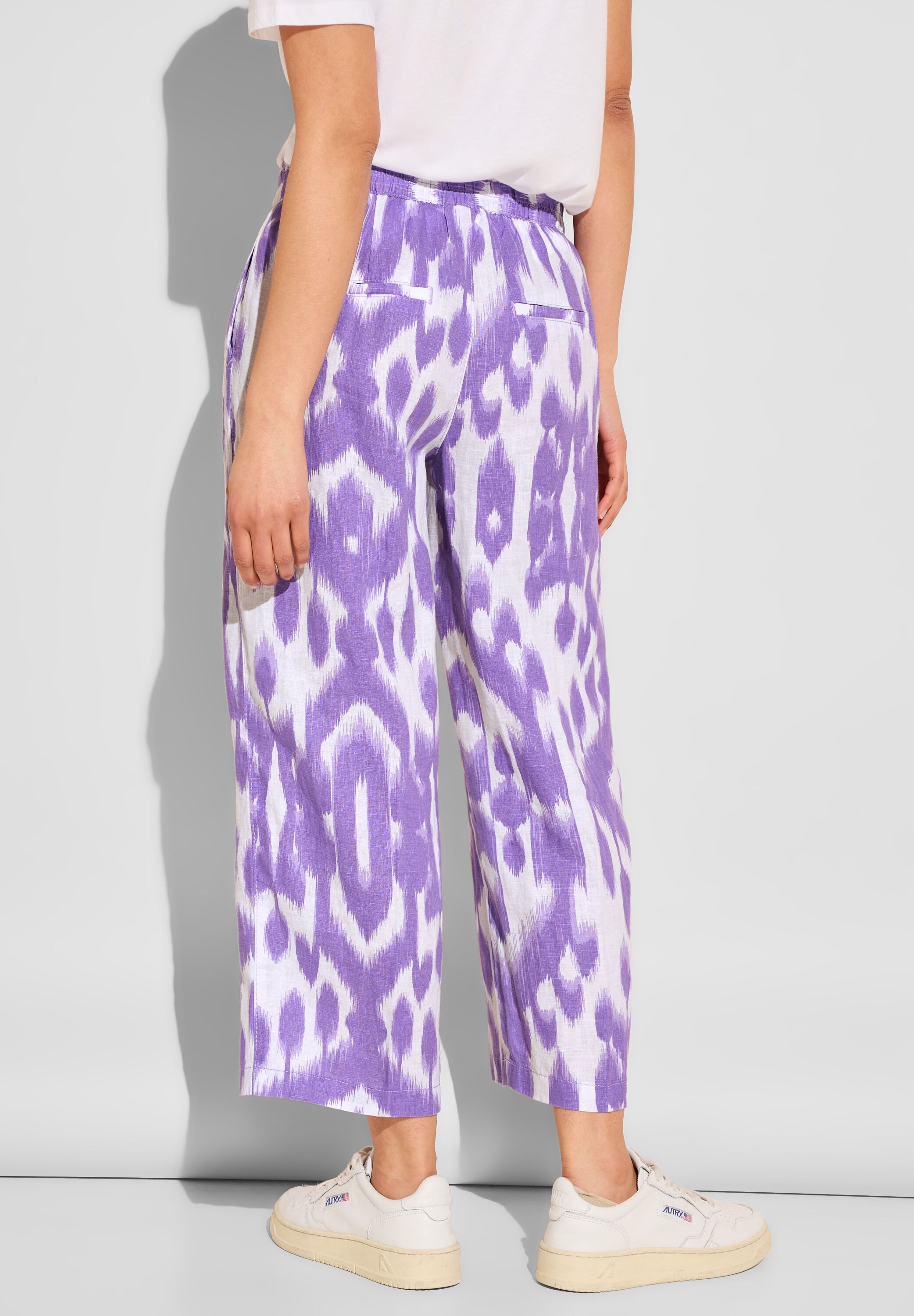 STREET ONE Leinenhose, mit Ikat Muster
