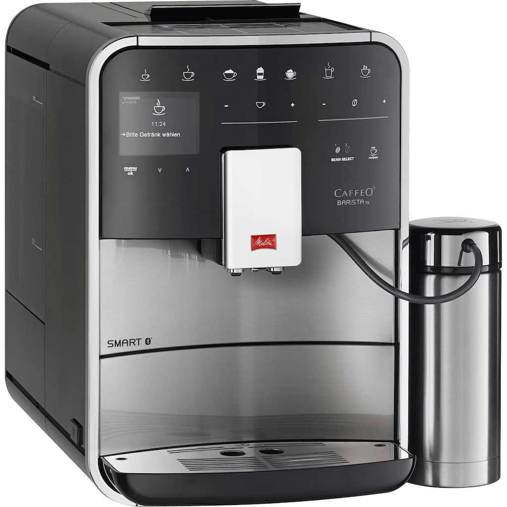 Melitta Kaffeevollautomat »Barista TS Smart® F 86/0-100, Edelstahl«, Hochwertige Front aus Edelstahl, 21 Kaffeerezepte & 8 Benutzerprofile