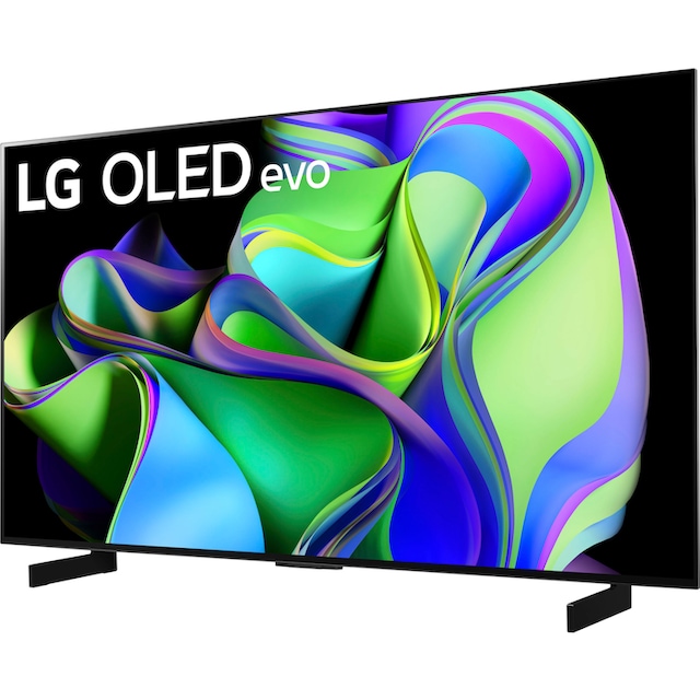 LG OLED-Fernseher »OLED42C37LA«, 106 cm/42 Zoll, 4K Ultra HD, Smart-TV, OLED  evo, bis zu 120 Hz, α9 Gen6 4K AI-Prozessor, Twin Triple Tuner ➥ 3 Jahre  XXL Garantie | UNIVERSAL