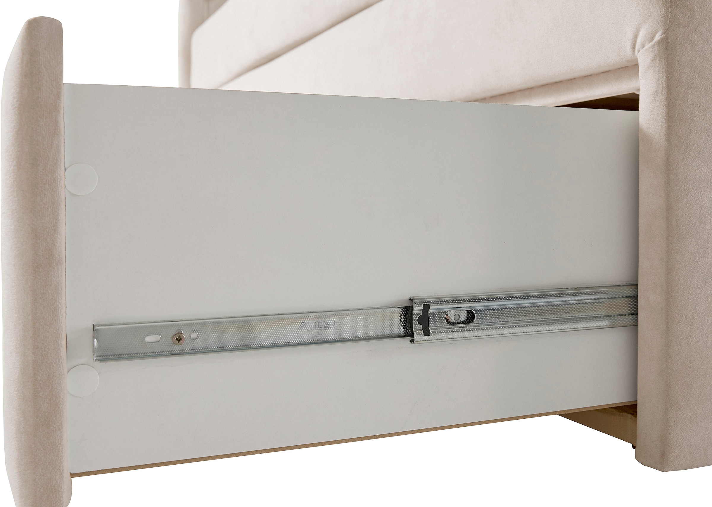 Home affaire Polsterbett »Boxbett Alvi mit Schubladen, Taschen-Federkernmatratze«, wahlweise Härtegrad der Matratze H2/H3/H4