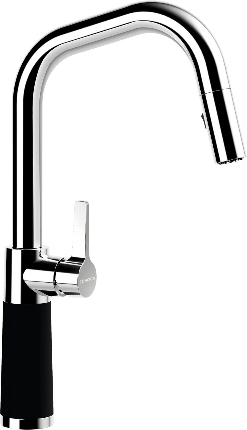 Schock Küchenarmatur "SC-530 SB" ausziehbar, Strahl-Brause, Rückflussverhinderer, Schwenkbereich 120