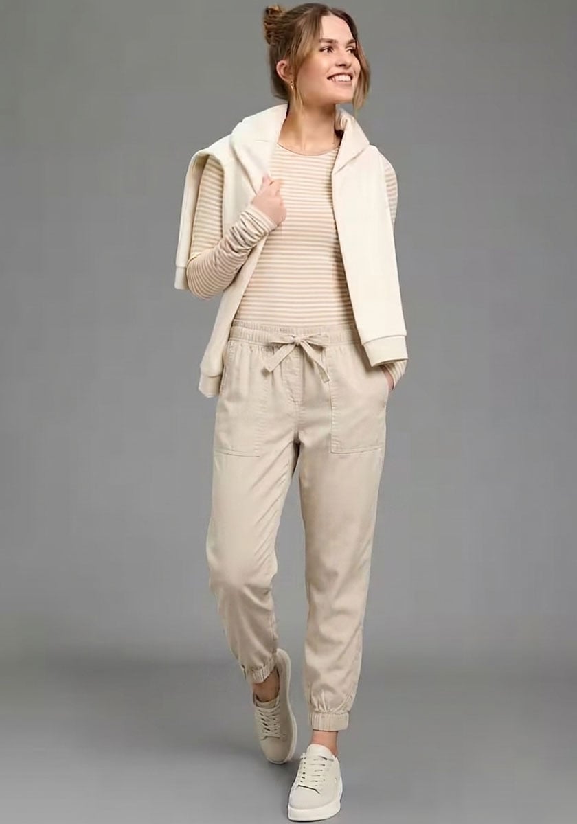 KangaROOS Paperbag-Hose  Casual Popeline-Hose, gerades Bein, Loose Fit