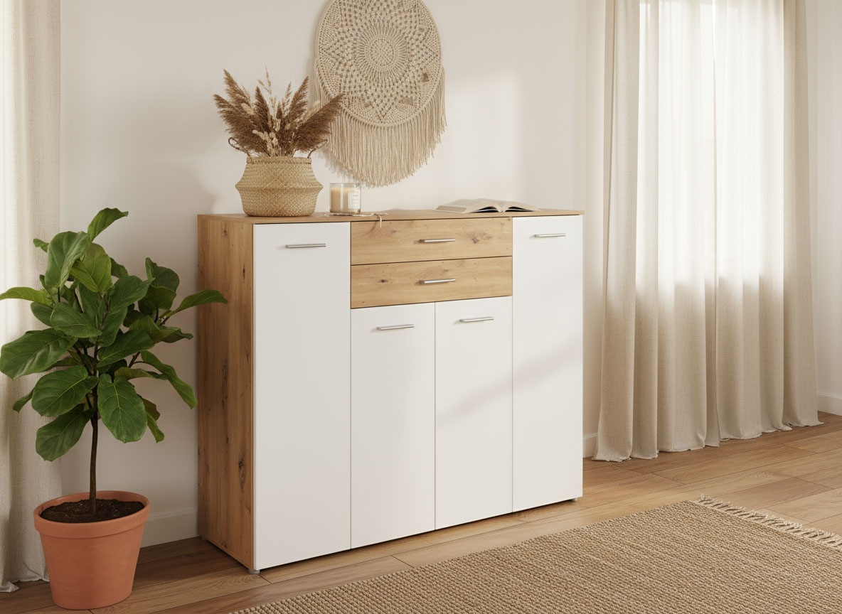 Home affaire Hochkommode »Prato« mit 2 Schubkasten