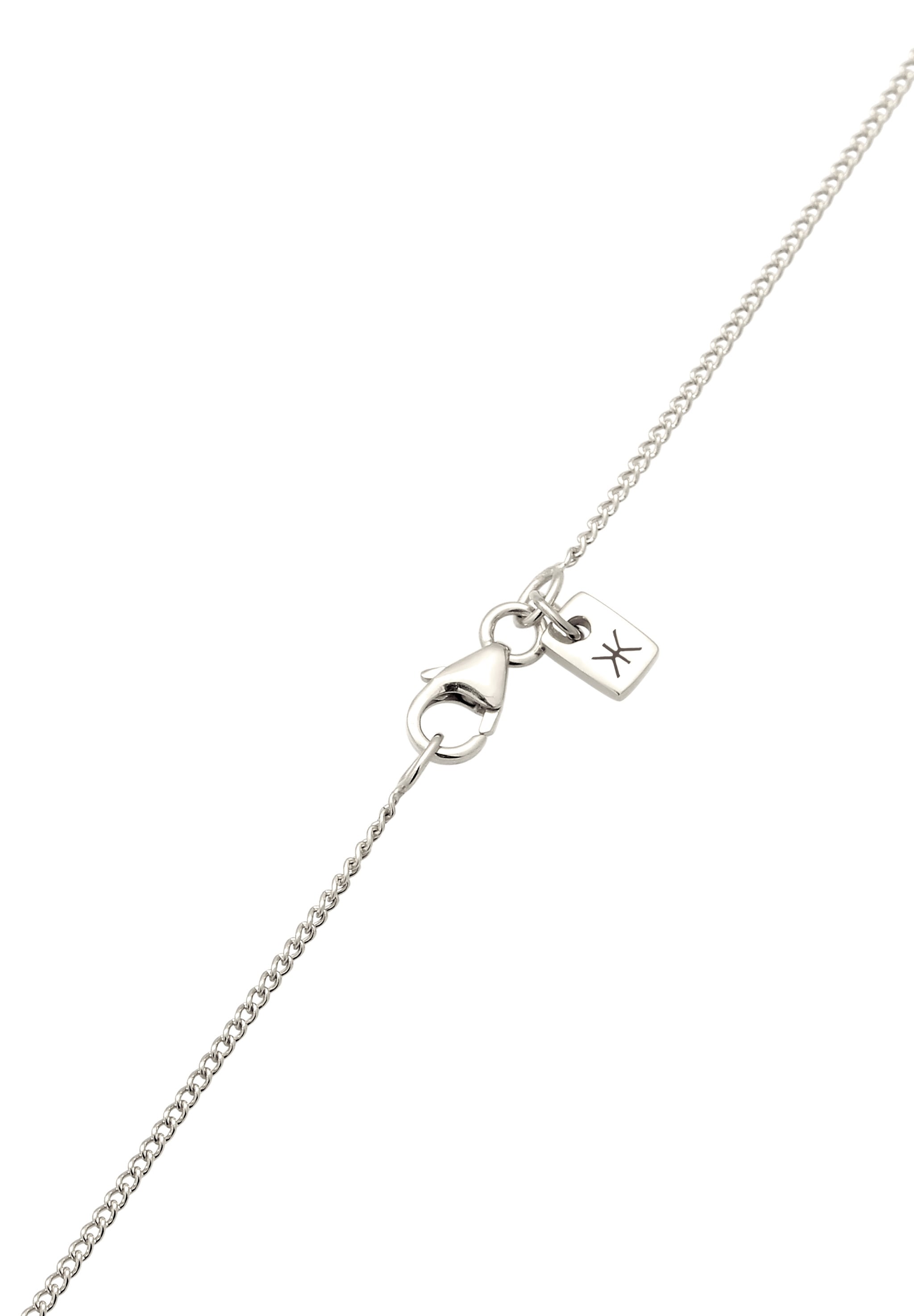 Kuzzoi Kette mit Anhänger »Halskette Anhänger Emaille Rot 925 Sterling Silber«