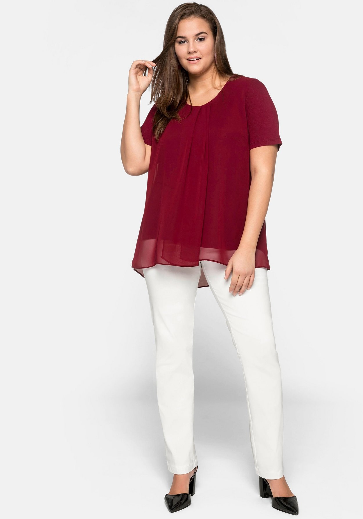 Sheego Blusenshirt »Blusenshirt im Lagenlook«, im Lagenlook