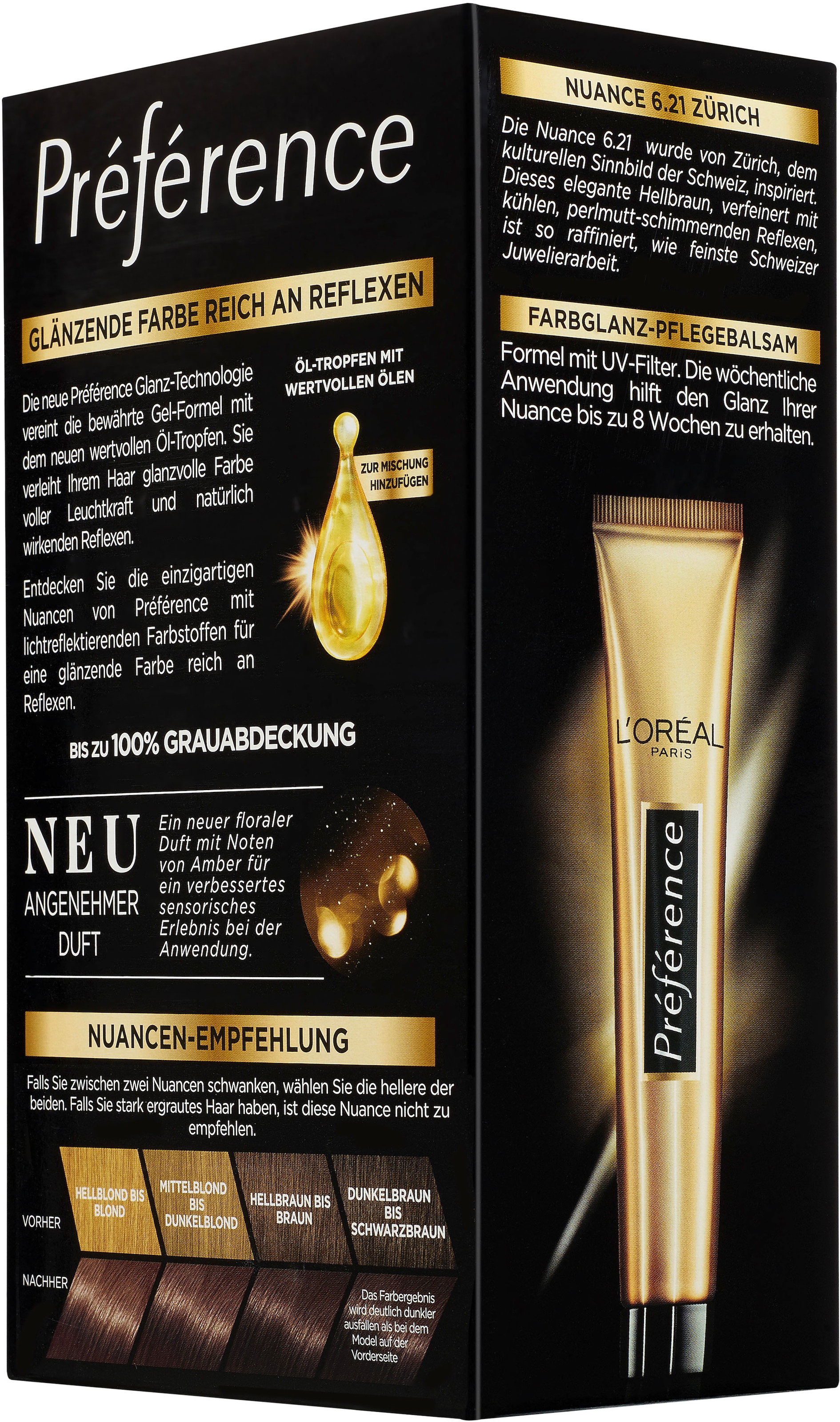 L'ORÉAL PARIS Coloration »Préférence«, (Packung, 3 tlg.), mit pflegender Formel