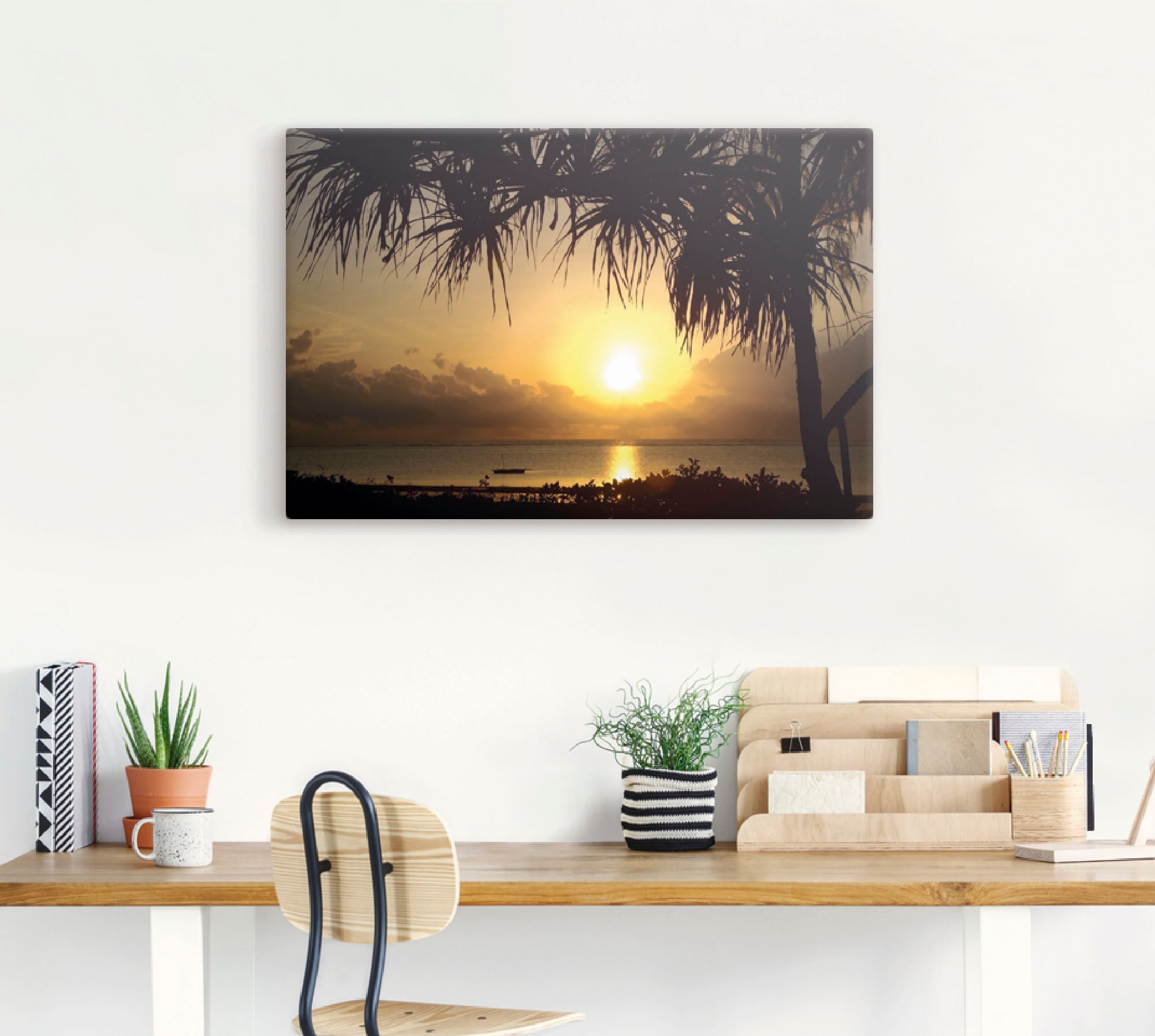 Artland Leinwandbild »Sonnenaufgang«, Afrika, (1 St.), auf Keilrahmen gespannt