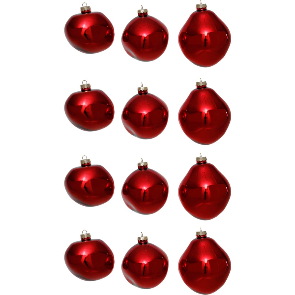 Leonique Weihnachtsbaumkugel »Birdelle glänzend, Weihnachtsdeko, Christbaumschmuck, Christbaumkugeln«, (Set, 12 St.)