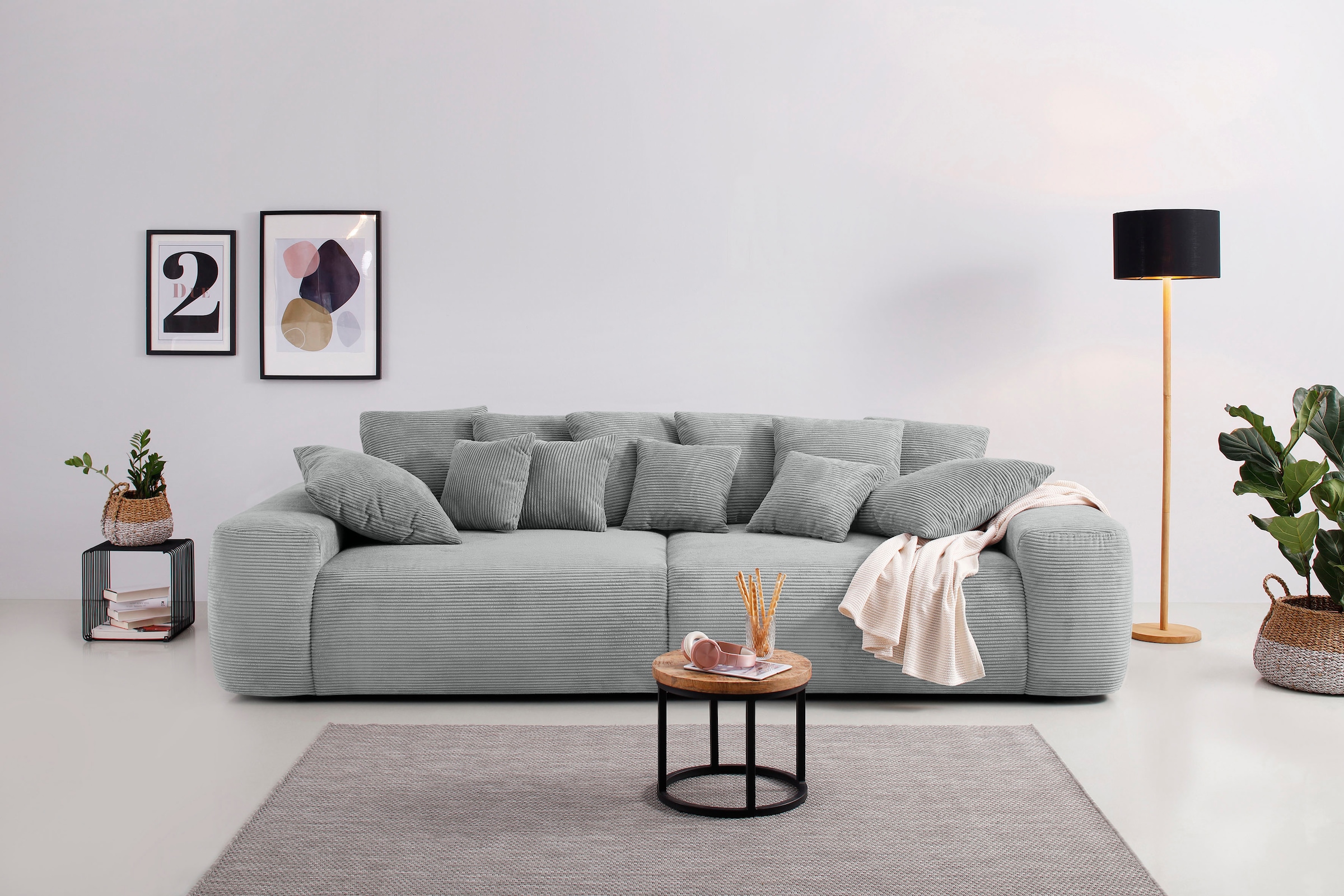 Home affaire Big-Sofa, Sofa losen cm, Breite kaufen mit 302 auf Lounge Rechnung vielen Kissen
