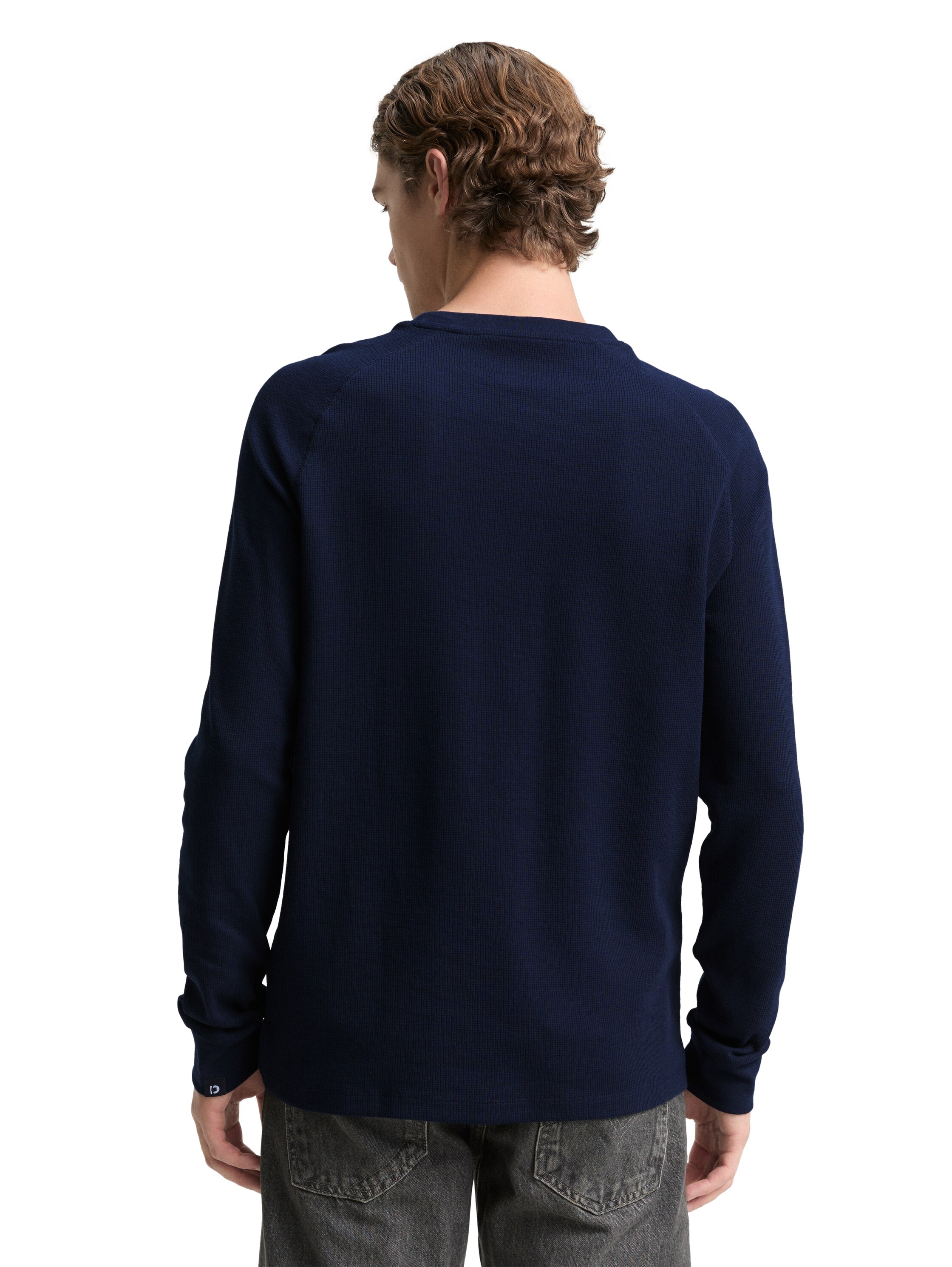 TOM TAILOR Denim Rundhalsshirt , mit Logo Stickerei
