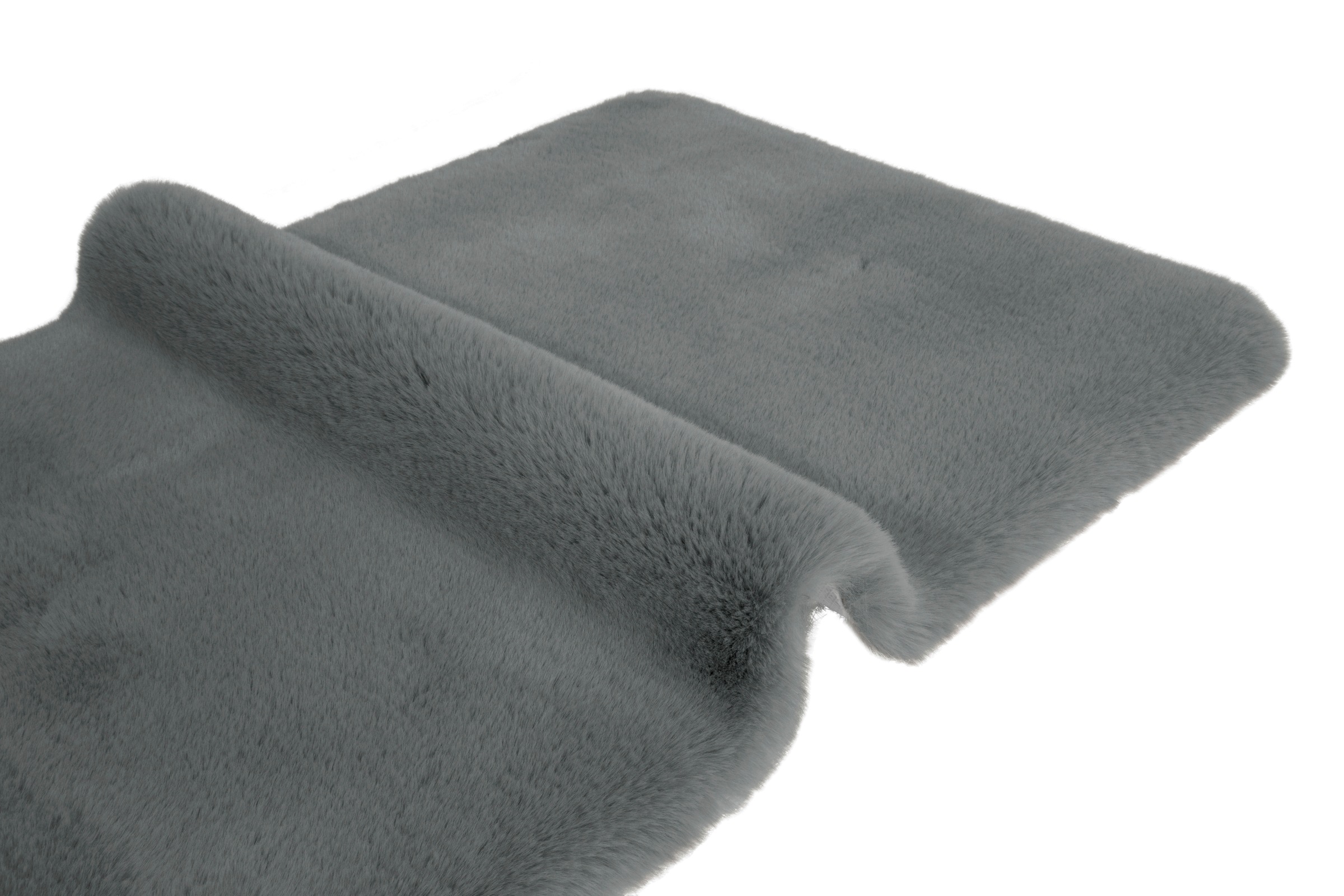 my home Badematte »Rabbit Badematten, Badvorleger, Badezimmer Teppich«, rutschhemmend beschichtet, strapazierfähig-fußbodenheizungsgeeignet-schnell trocknend, Kaninchenfell-Haptik, Badteppich, rechteckig, rund & als 3-tlg. Set