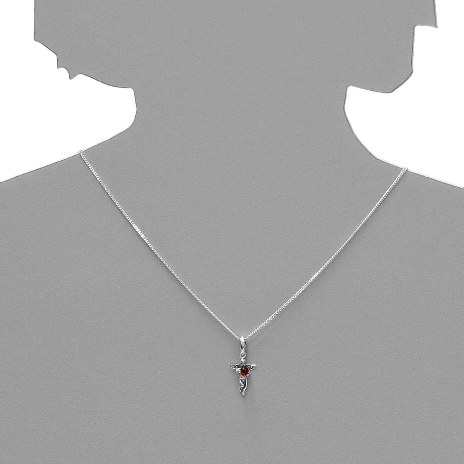 OSTSEE-SCHMUCK Kette mit Anhänger »- kleine Elfe - Silber 925/000 - Bernstein«
