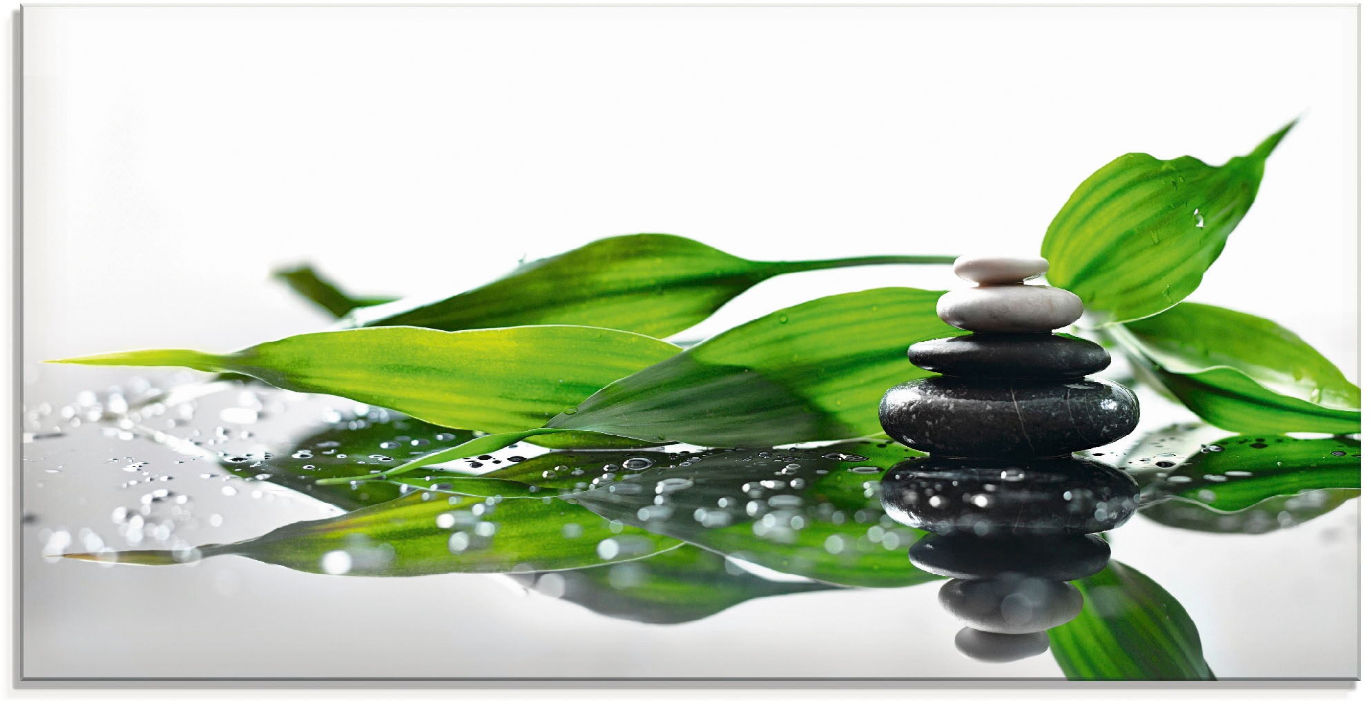 Artland Glasbild "Spa mit Steinen und Bambus" Zen 1 Stk. tlg. in verschiedenen Größen