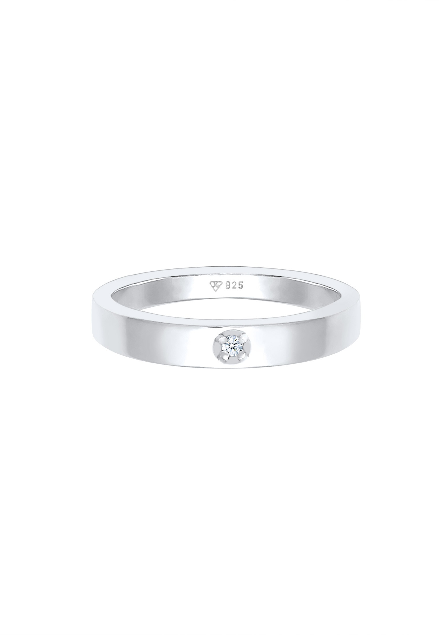 Elli DIAMONDS Verlobungsring »Ring Diamant Weiß Brillantschliff (0.015 ct) 925 Sterling Silber«