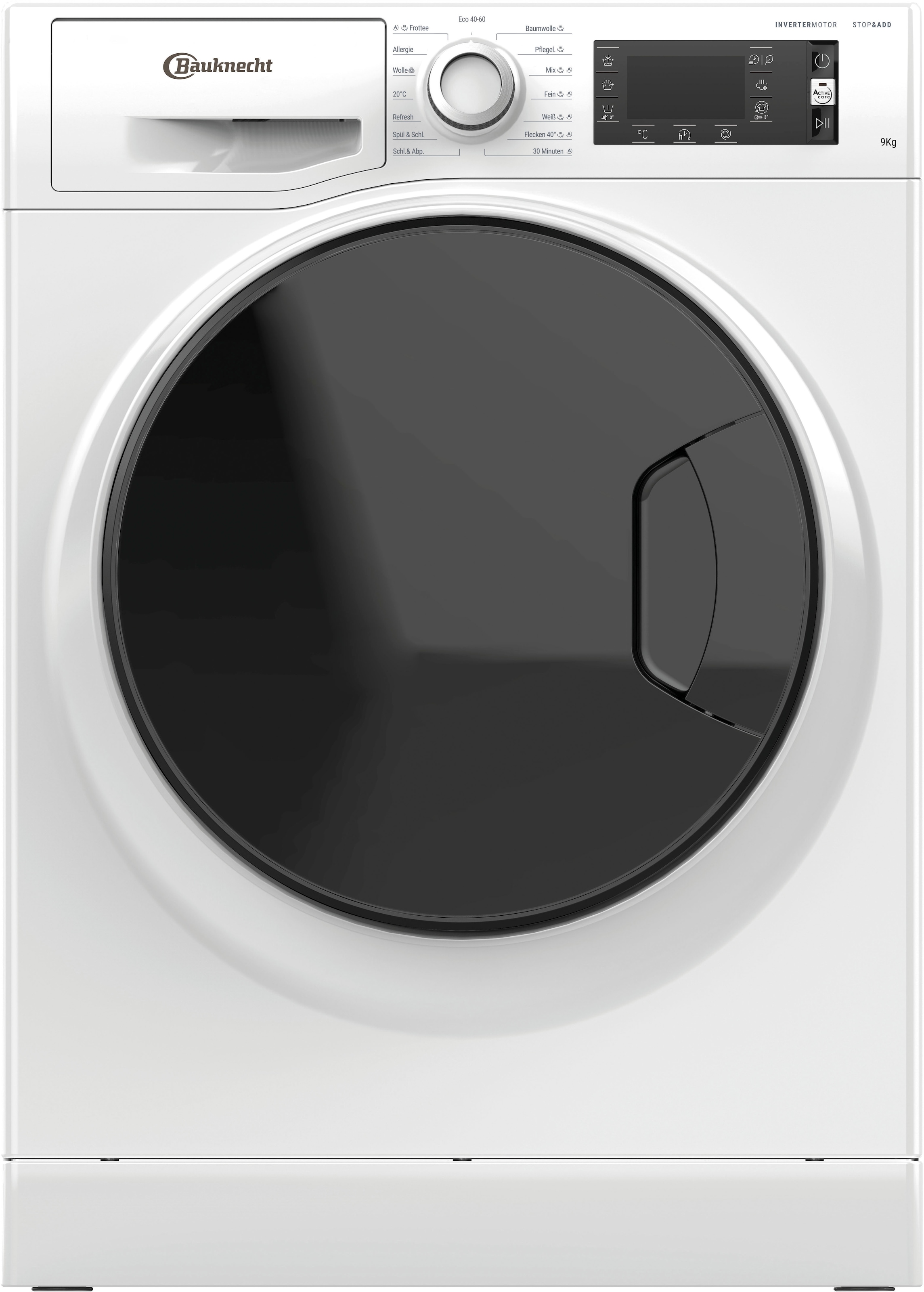 BAUKNECHT Waschmaschine »WM Sense 9AA«, 9 kg, 1400 U/min, Steam Hygiene mit Antivirus
