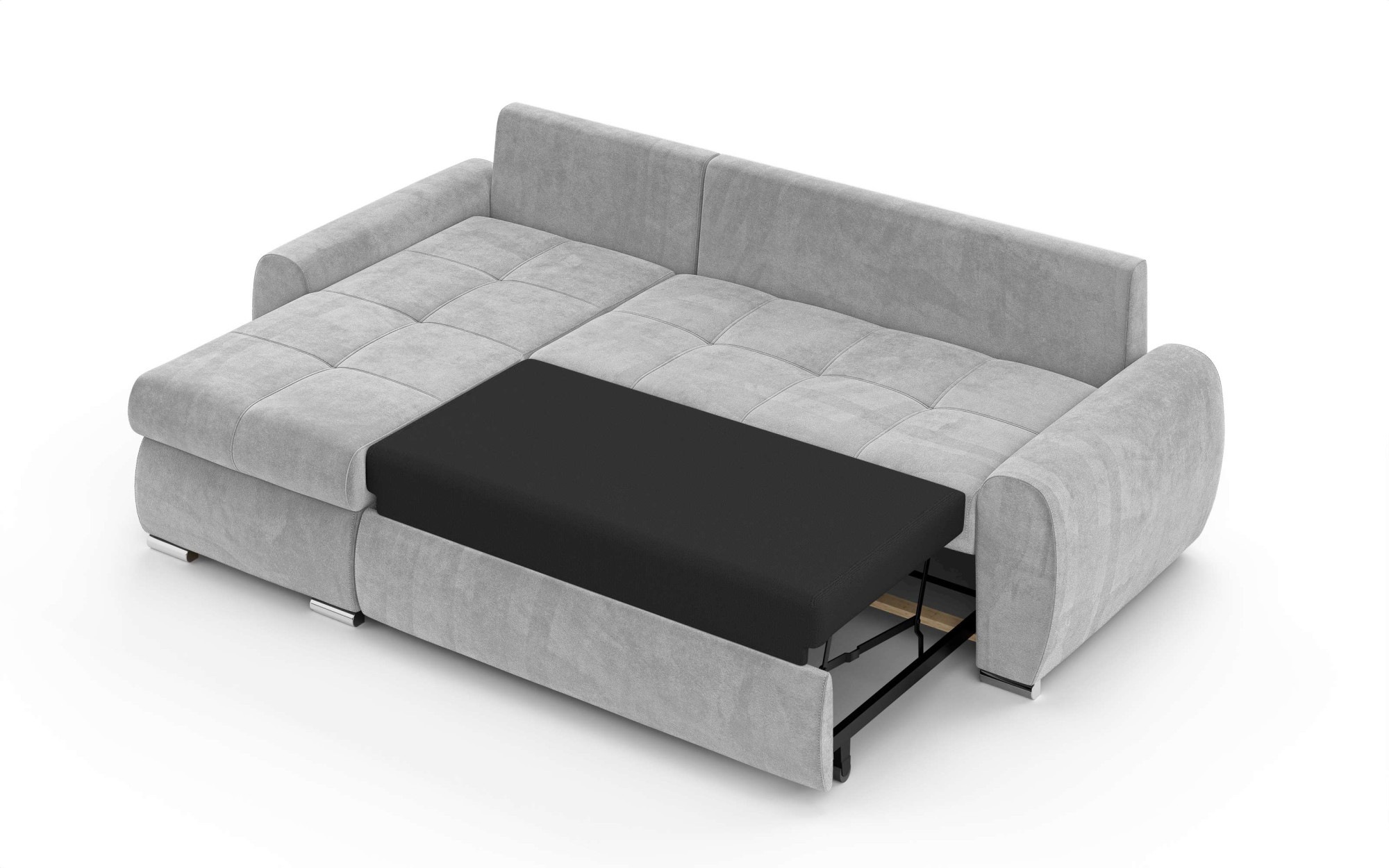 INOSIGN Ecksofa »HAVERHILL Schlafsofa mit Bettkasten, Maße B/H/T: 237/89/166 cm«, L-Form mit Recamiere links oder rechts bestellbar, Wellenunterfederung
