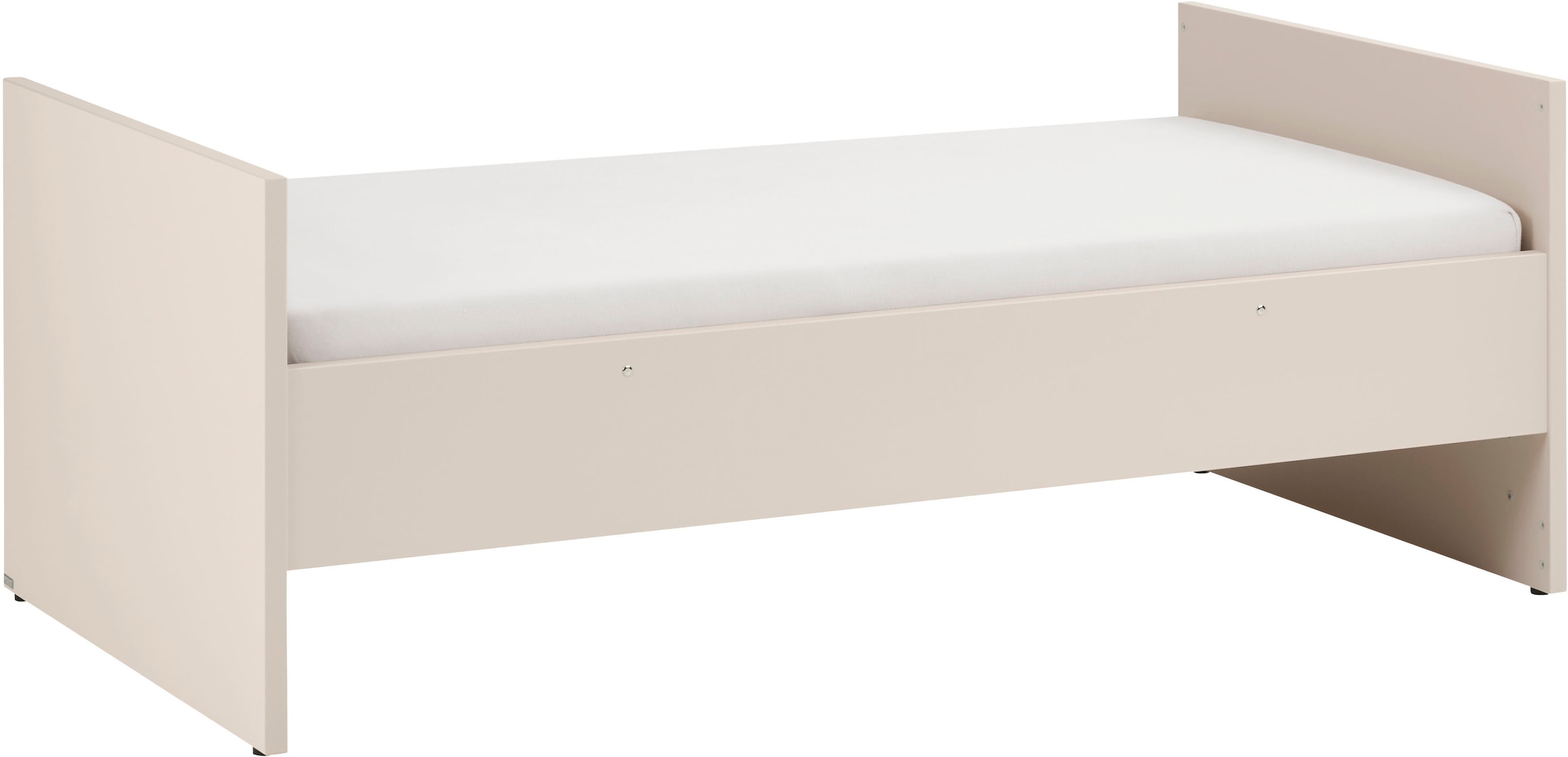 PAIDI Babybett »LITTLE SNU 70x140cm in Beige oder Weiß, umbaubares Bodenbett« Kinderbett mit Rausfallschutz aus Massivholz, langlebiges Gitterbett