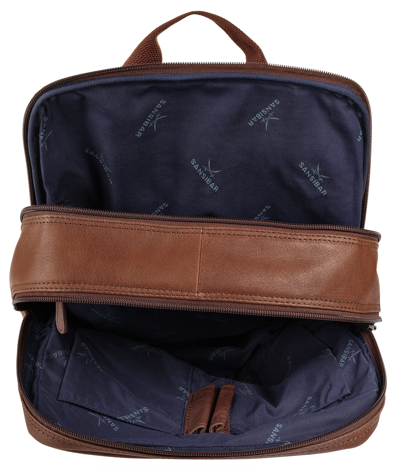 Sansibar Laptoprucksack, echt Leder