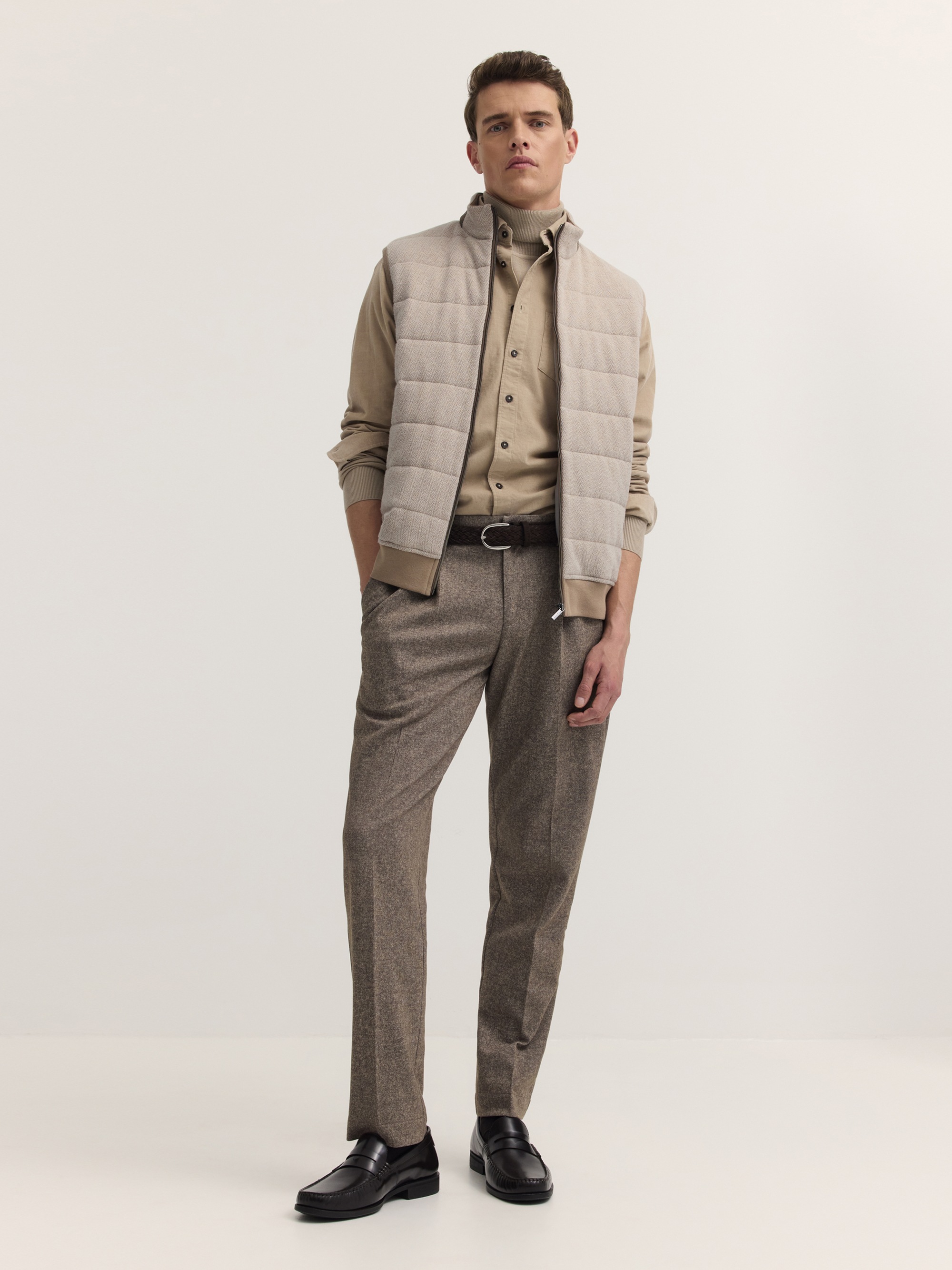 bugatti Strickweste »Regular Fit« Regular Fit Baumwolle Jacquard Stehkragen