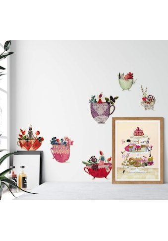 Wall-Art Wandtattoo »Bunte Blumen Fee Tassen«, (1 St.) kaufen