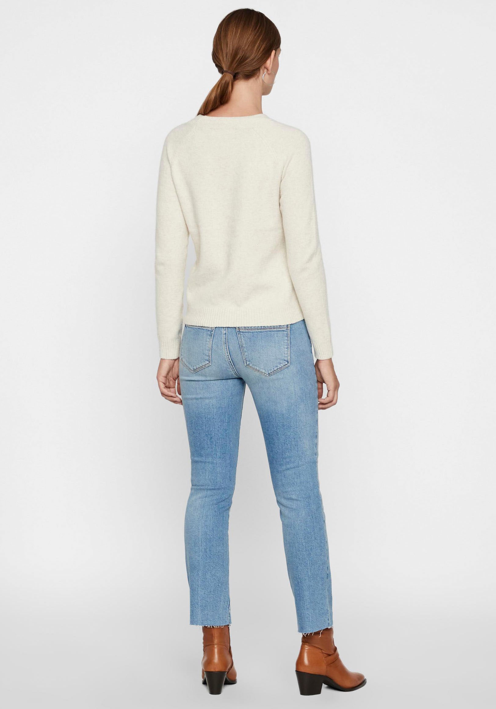 Vero Moda Rundhalspullover »VMDOFFY«, in melierter Optik