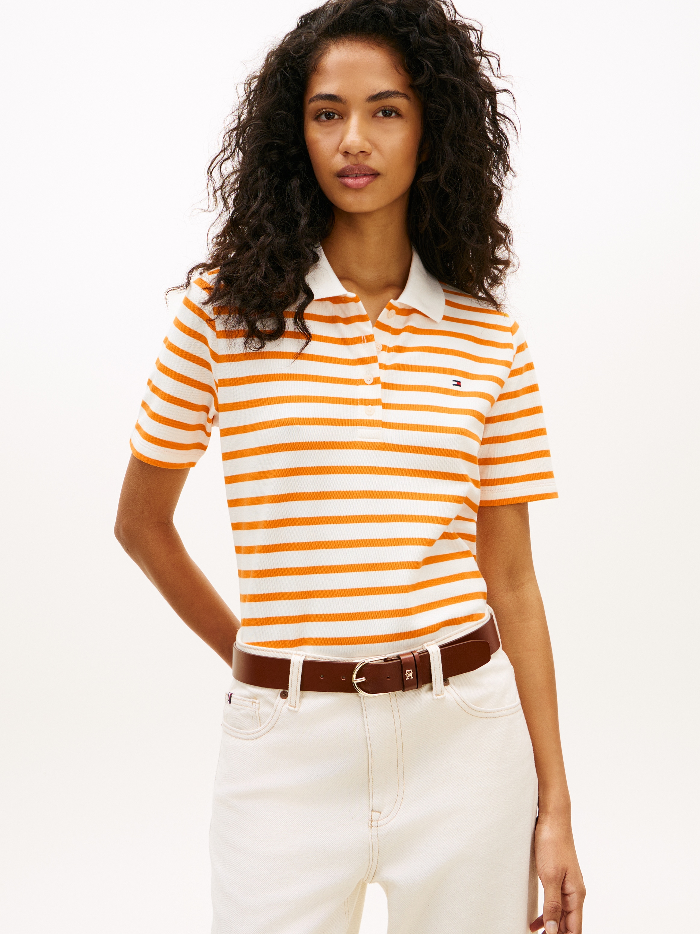 Tommy Hilfiger Poloshirt »1985 REG PIQUE POLO« mit Logo-Stickerei, Seitenschlitze, Regular Fit