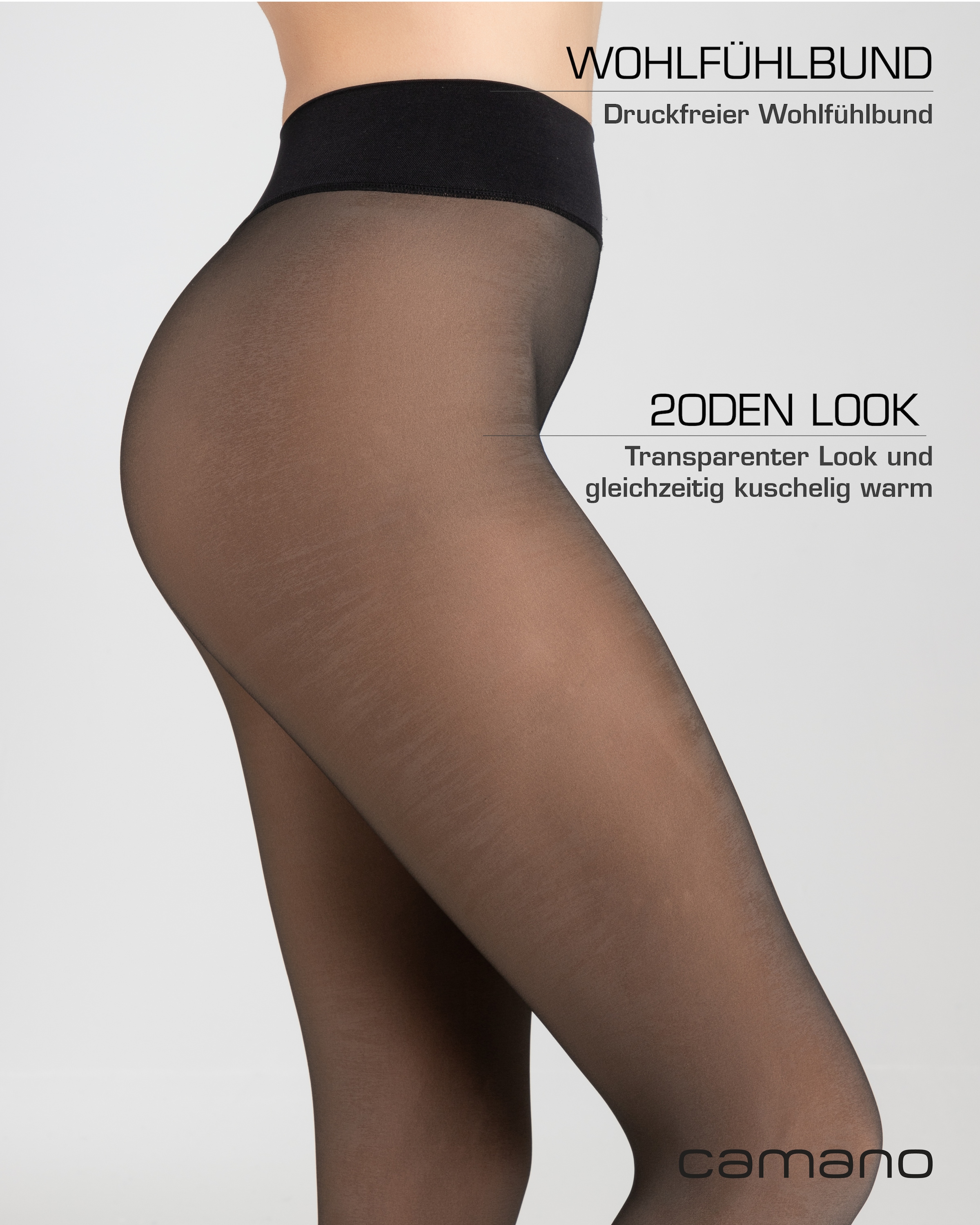 Camano Thermostrumpfhose »comfort« 80 DEN mit 80 DEN, transparente Optik