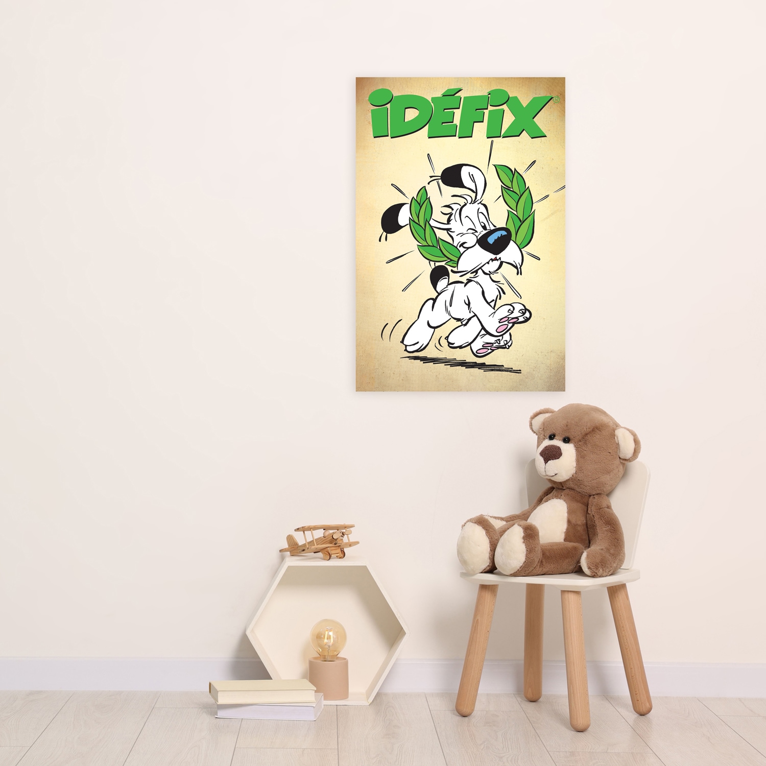 LuckyLinde Leinwandbild »Idefix«, Cartoon-Comic-Fantasy-Figuren-Film-Filmfiguren, (1 St.), Canvasbild Wanddeko Bild zum Film "Kampf der Häuptlinge"