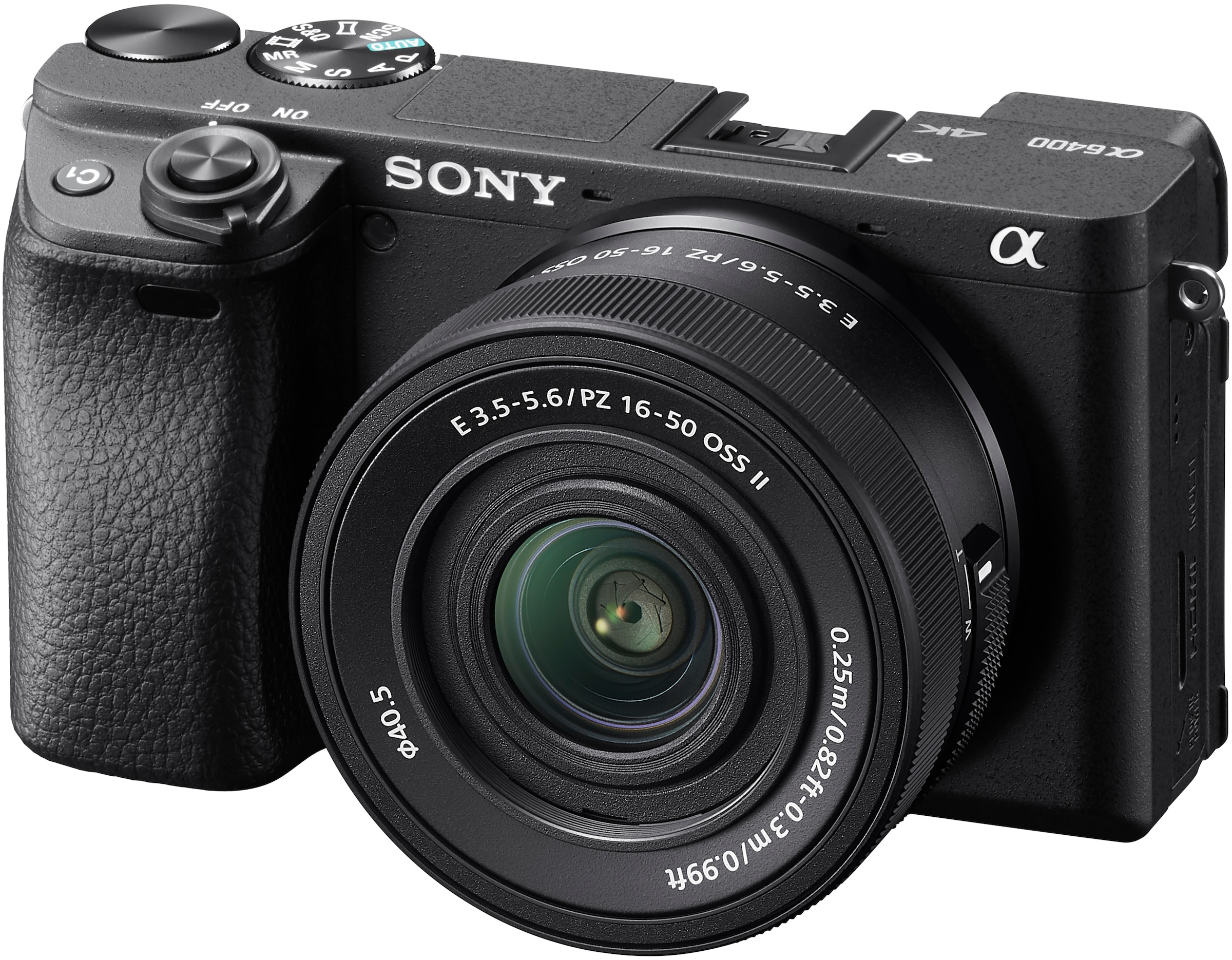 Sony Systemkamera »Set: SEL70350G Objektiv + Alpha 6400AKB APS-C« SEL-P16502 , SEL-70350G , 24,2 , Bluetooth | NFC | WLAN , inkl. 25 MP, 4K Video, 180° Klapp-Display, 0.02 Sek. Echtzeit-Autofokus