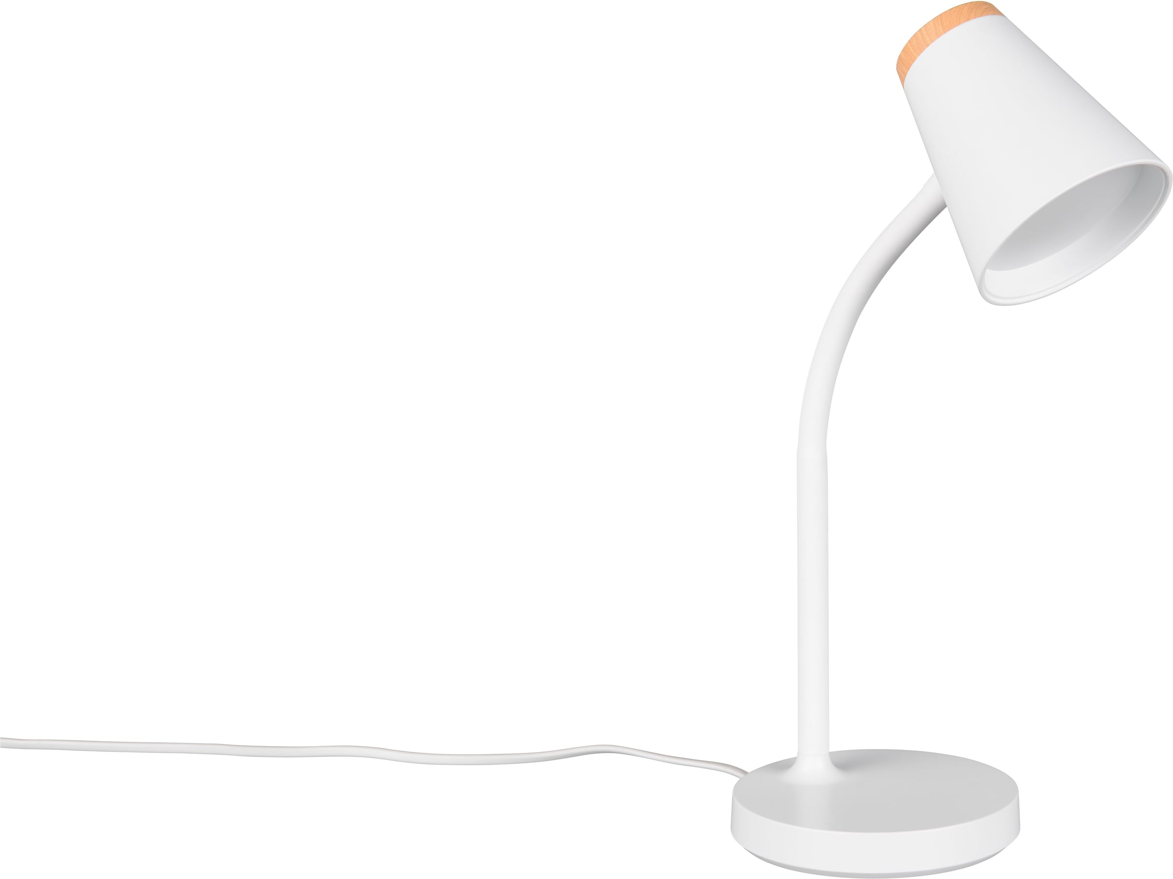 REALITY Leuchten LED Tischleuchte »PONGO, LED Tischleuchte m. Kippschalter, 4,5W 500 Lumen 3000K warmweiß« LED-Board 1 Stk. Warmweiß flexibel verstellbare Leselampe, Schreibtischlampe Höhe 36cm