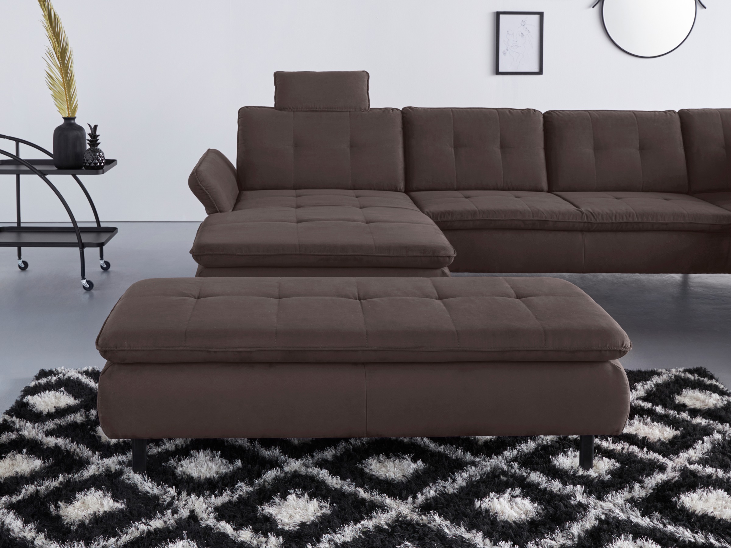 Home affaire Hockerbank »Birkholm« passend zur Serie "Birkholm", B/T/H: 137/65/44 cm