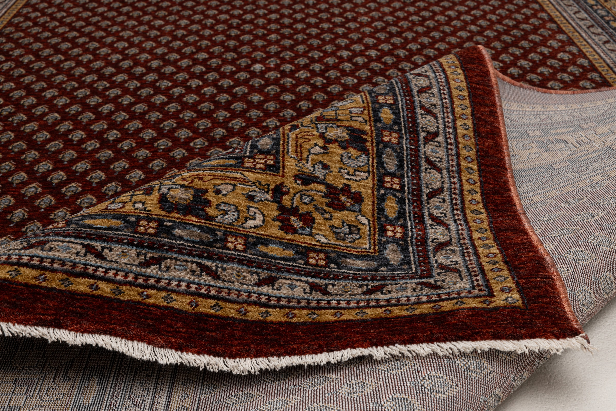 THEKO Teppich »Mir« rechteckig 10 mm Höhe Kurzflor, Orient-Optik, mit Bordüre & Fransen, pflegeleicht