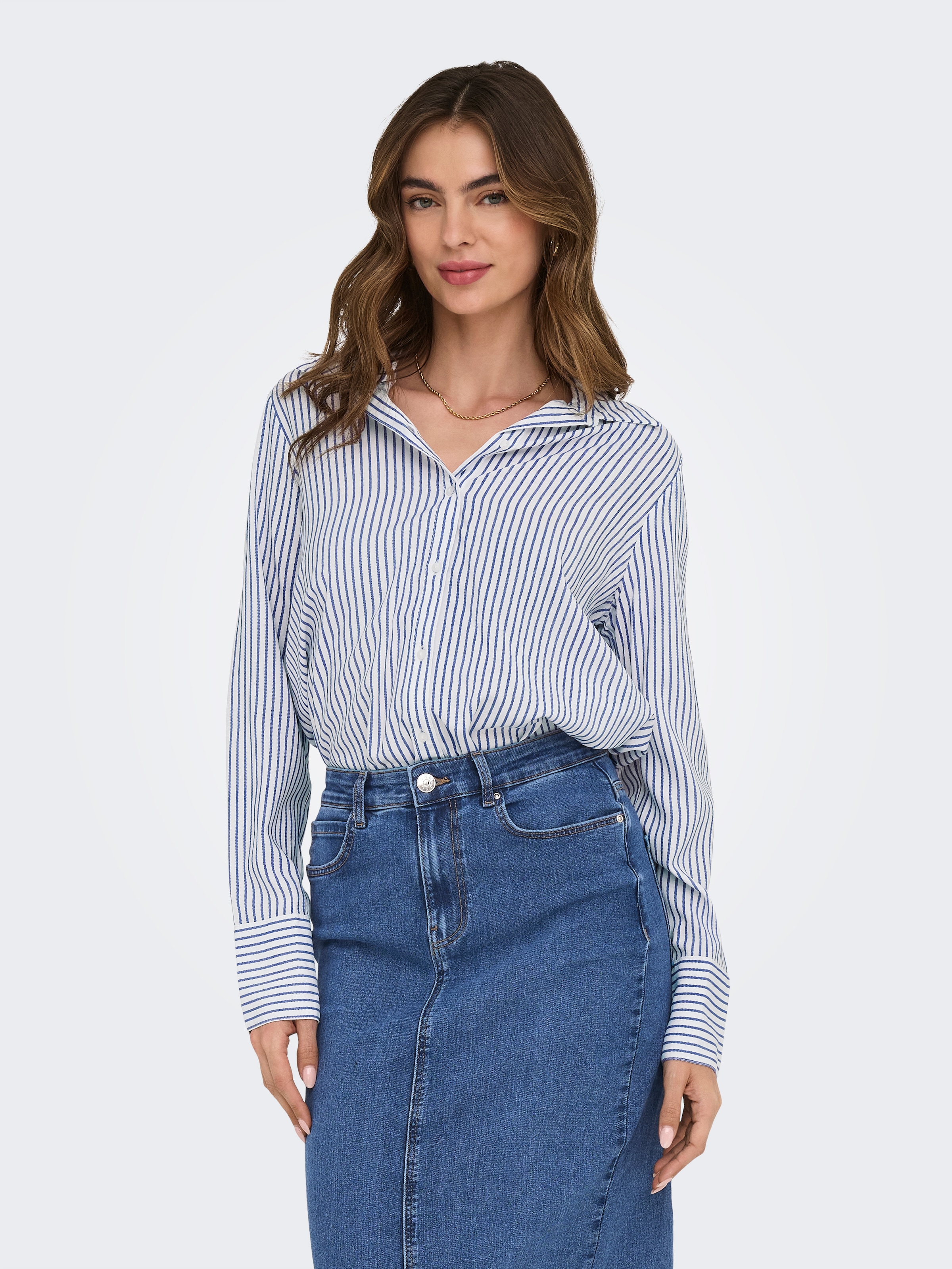 ONLY Hemdbluse »ONLBERIT LIFE L/S SHIRT WVN«